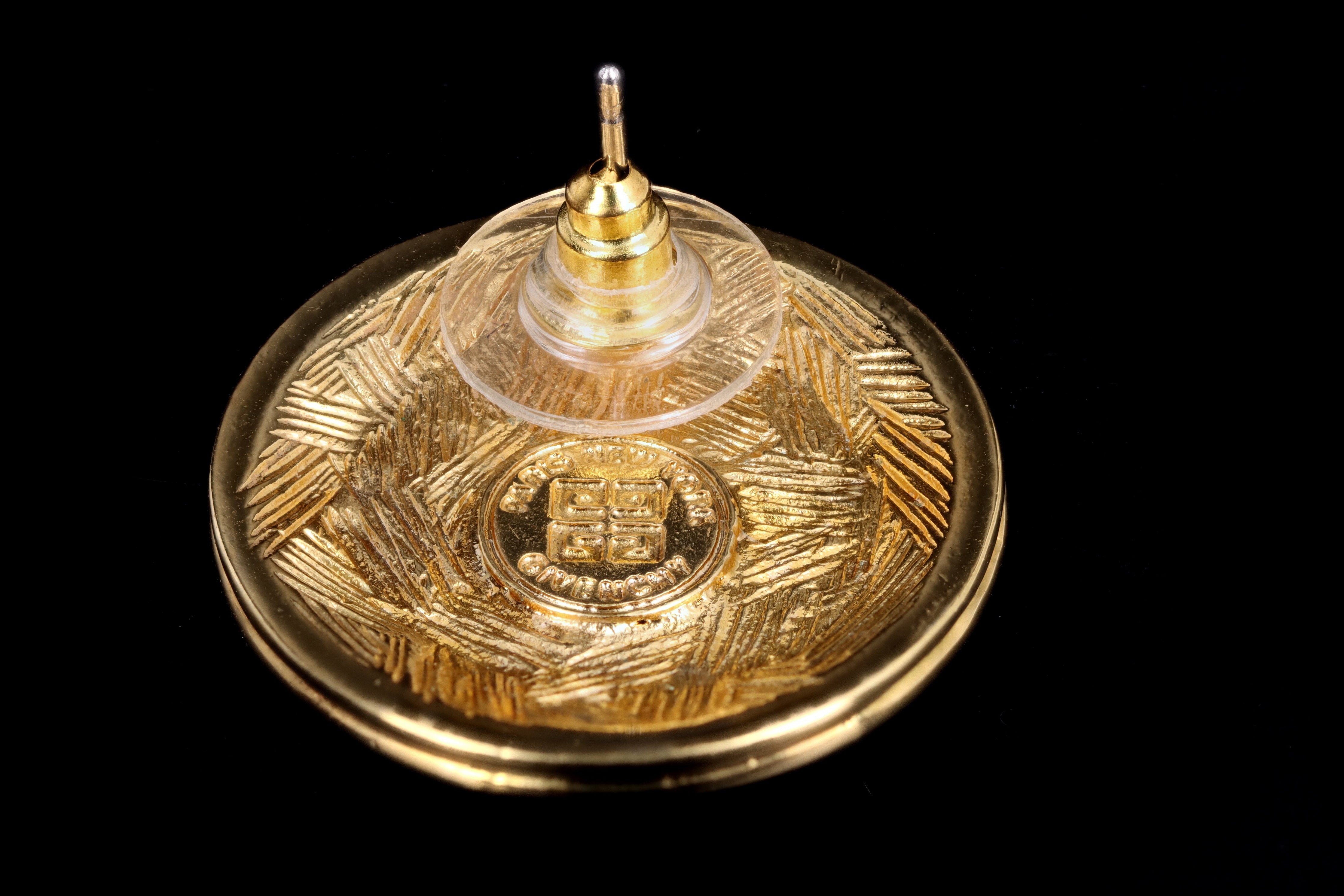 Givenchy Gold Plated Button Earrings - Queen May