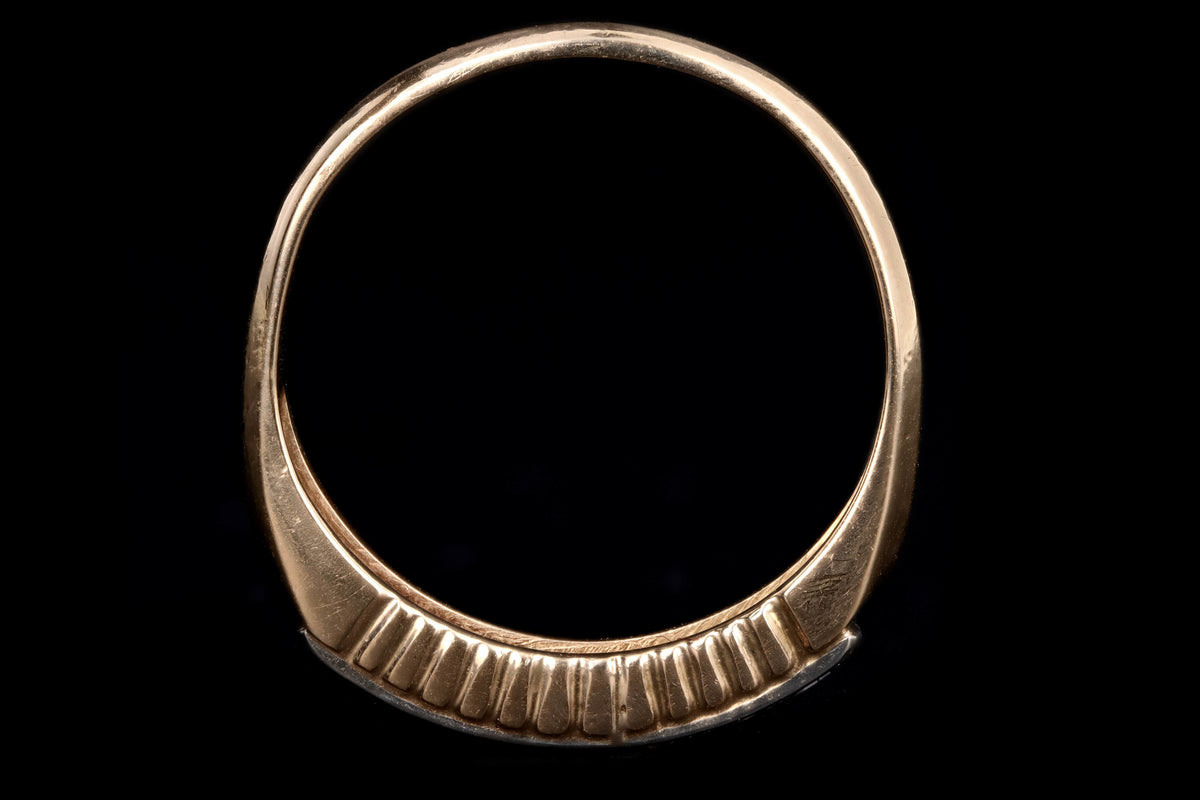 Retro 14K Gold .15 Carat Single Cut Diamond Band - Queen May