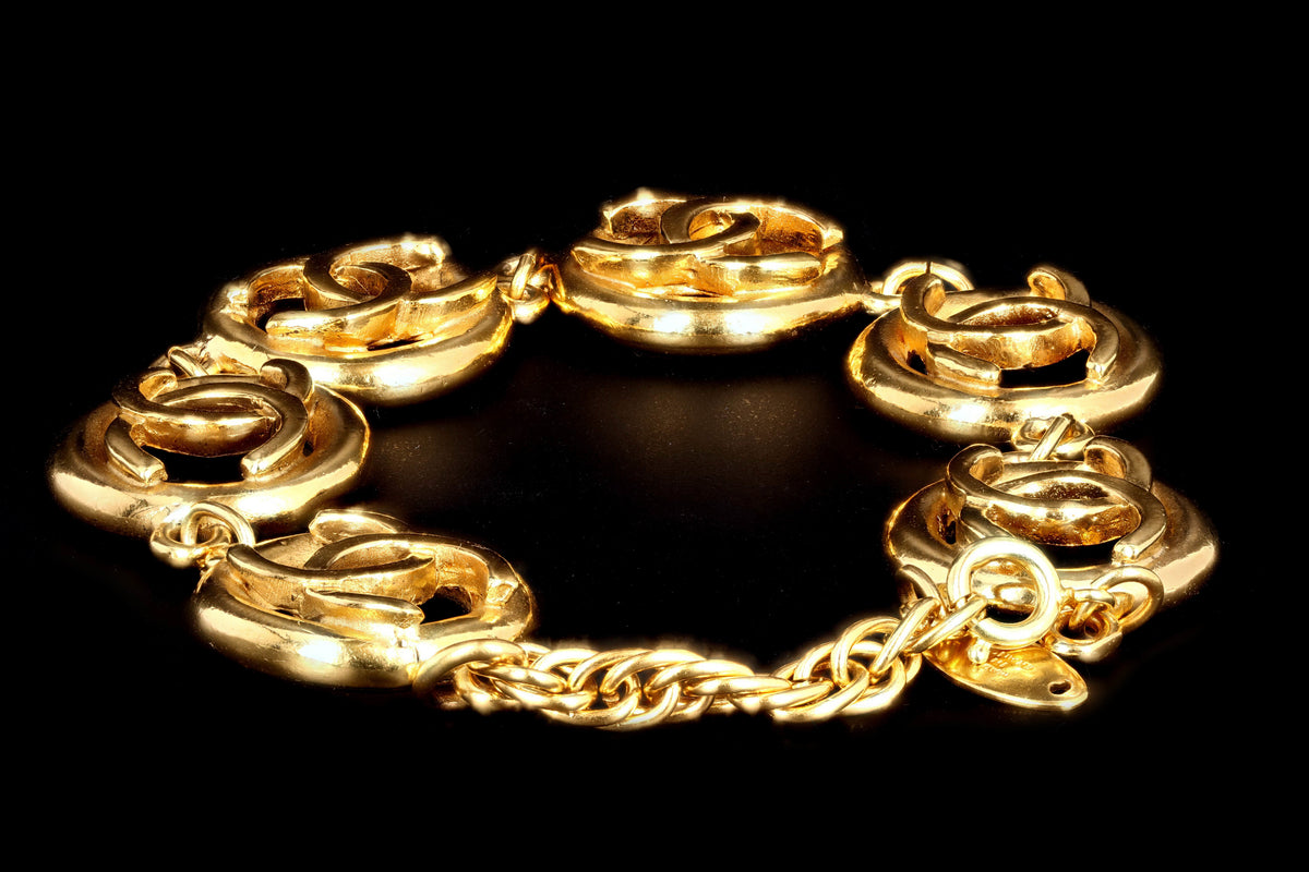 1983 Vintage Chanel Logo Bracelet - Queen May