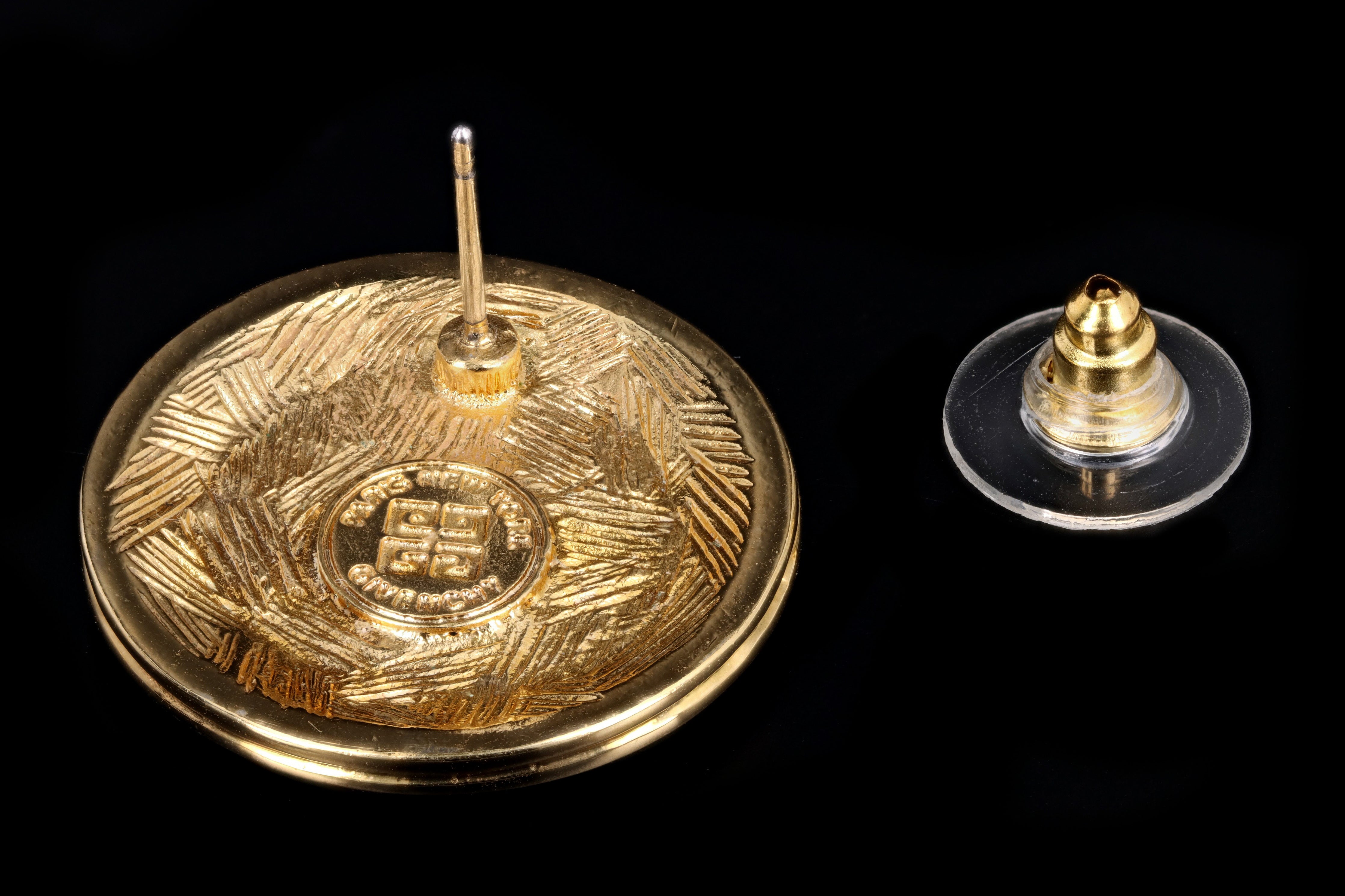 Givenchy Gold Plated Button Earrings - Queen May