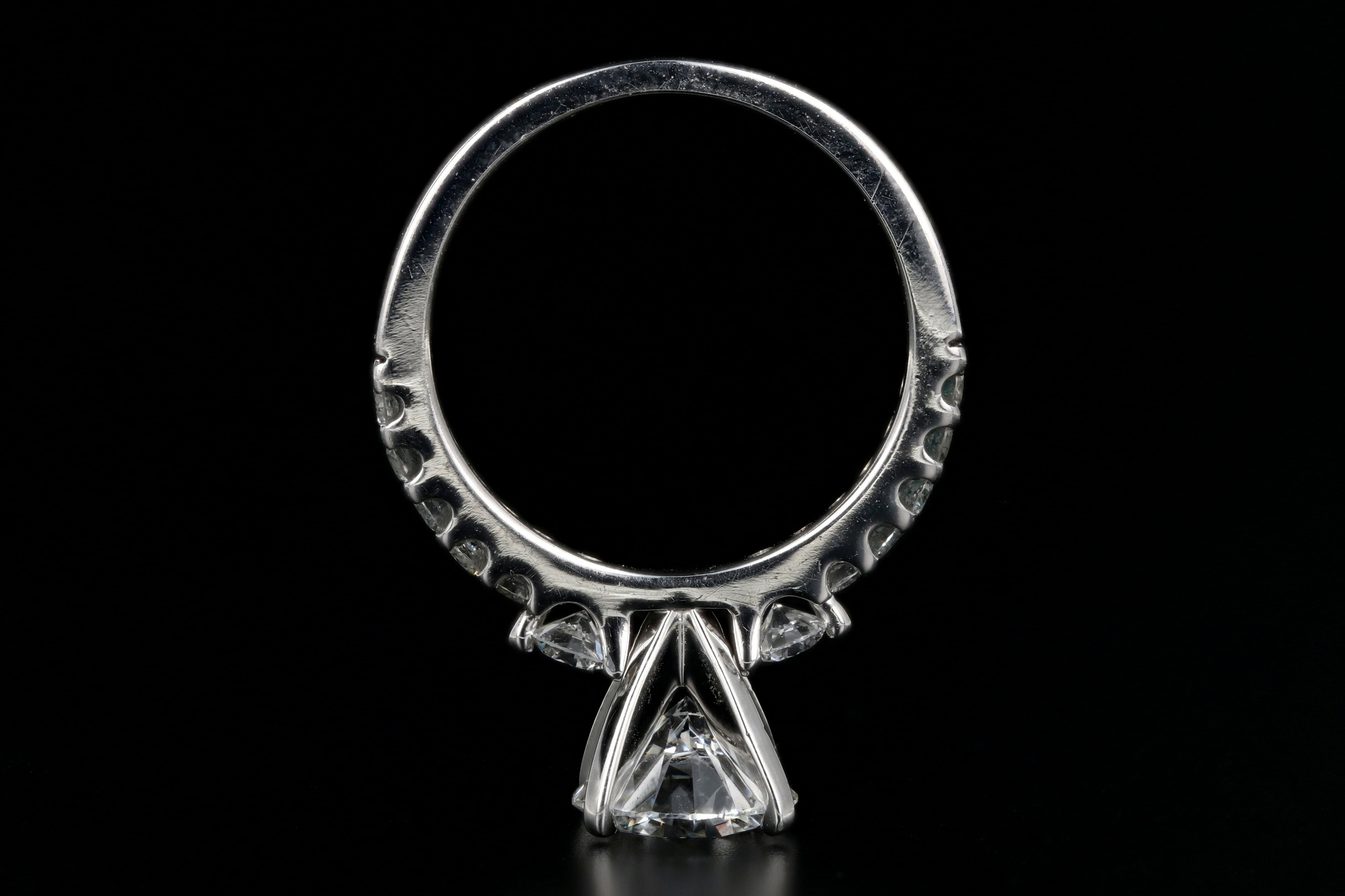 Modern 14K White Gold 1.56 Carat Diamond Engagement Ring GIA Certified - Queen May