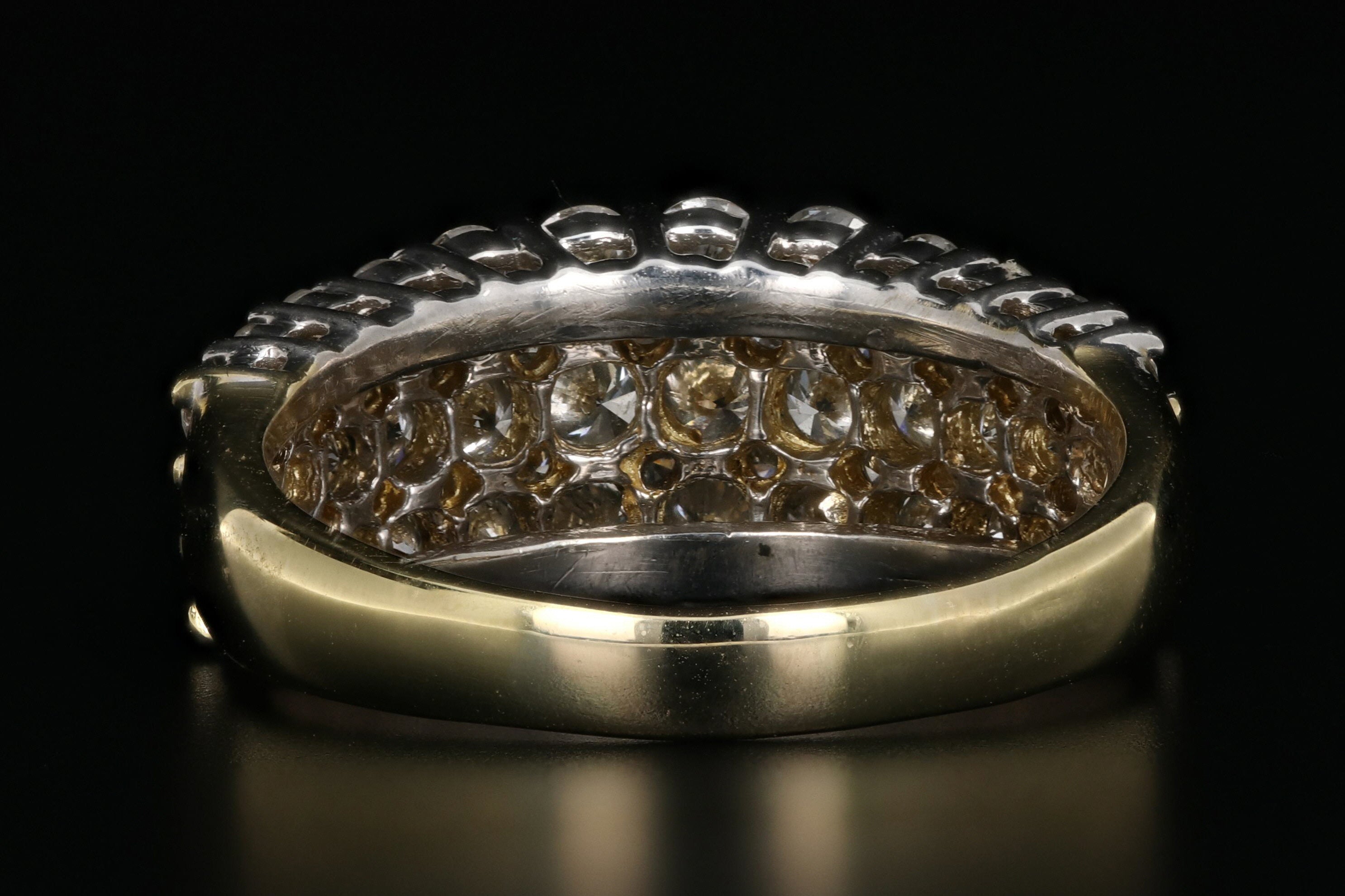 Vintage 18K Yellow Gold 1.5 Carat Diamond Band - Queen May