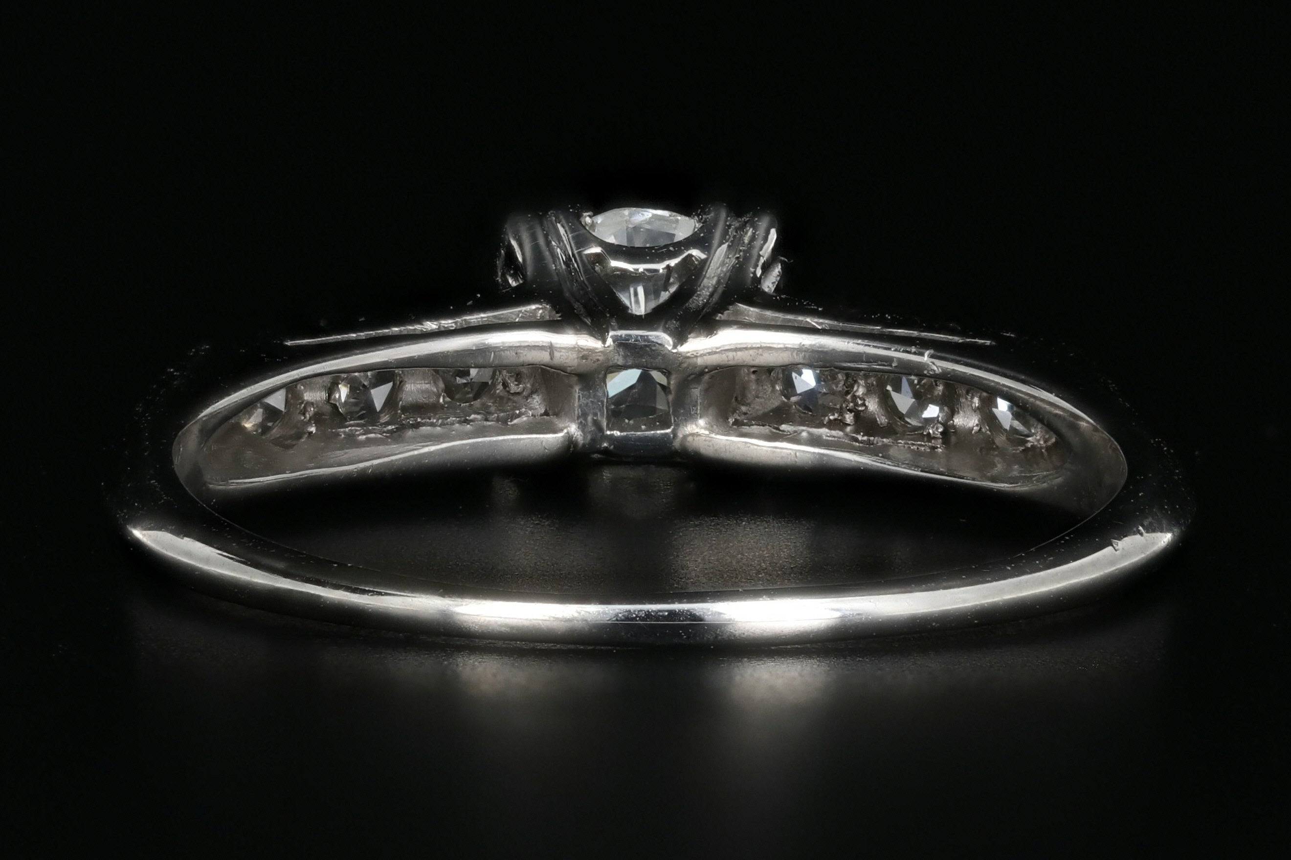 Vintage Platinum .45 Carat Diamond Engagement Ring - Queen May