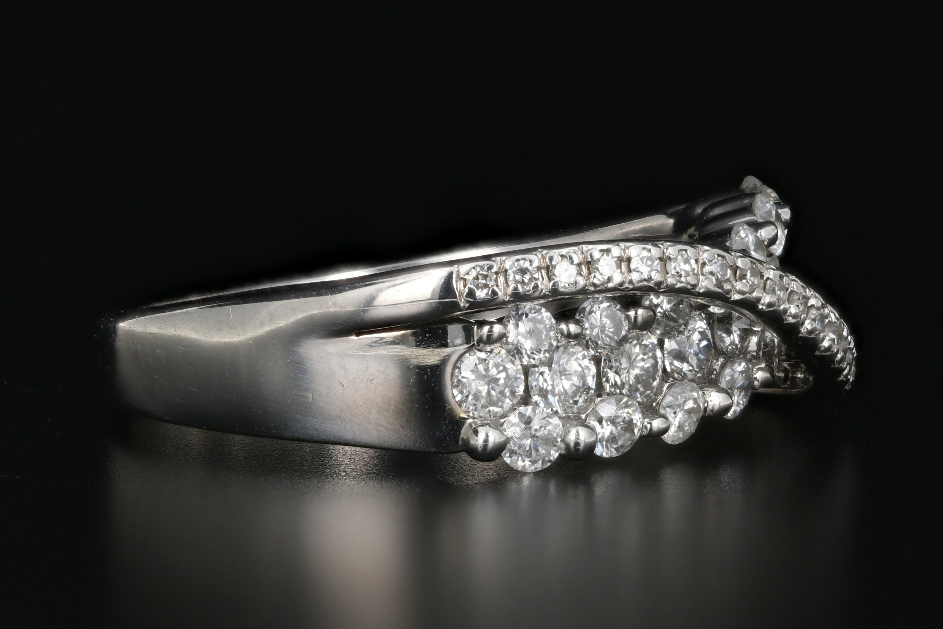 Modern 14K White Gold 1.20 Carat Band Ring - Queen May