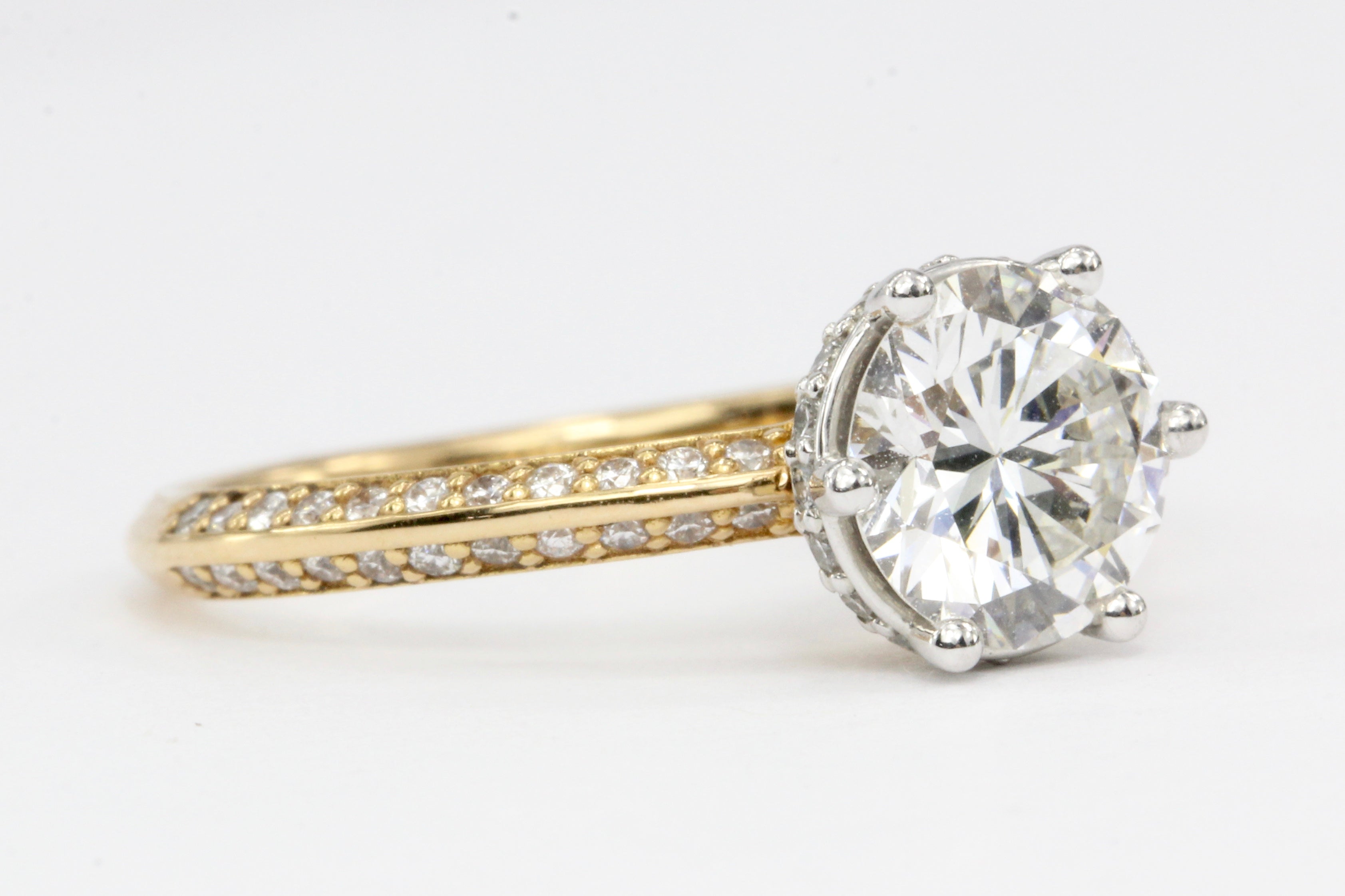 New 18K Rose Gold 1.35 Carat Diamond Engagement Ring GIA Certified - Queen May