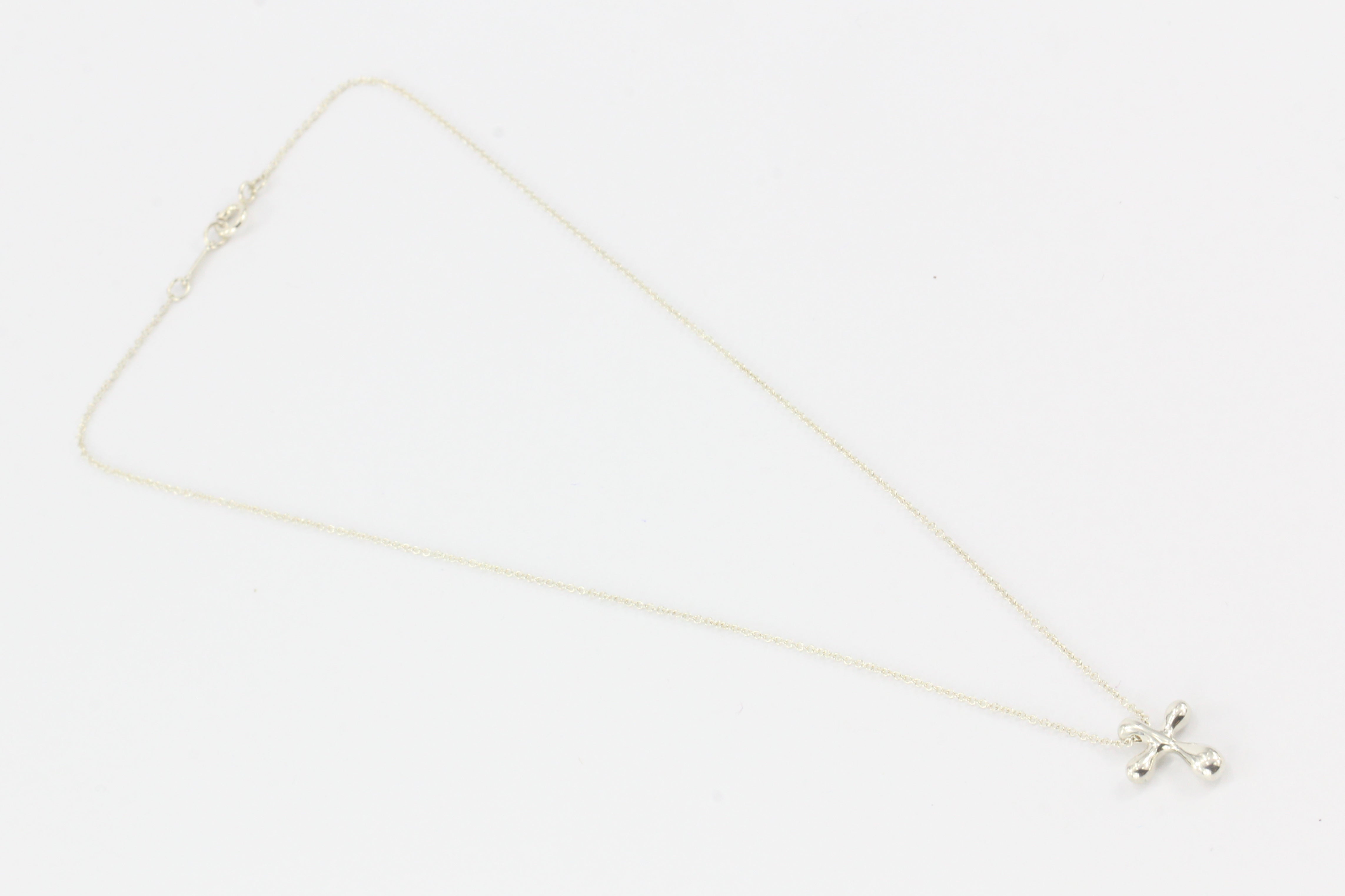 Tiffany & Co. Sterling Silver Cross Pendant Necklace - Queen May