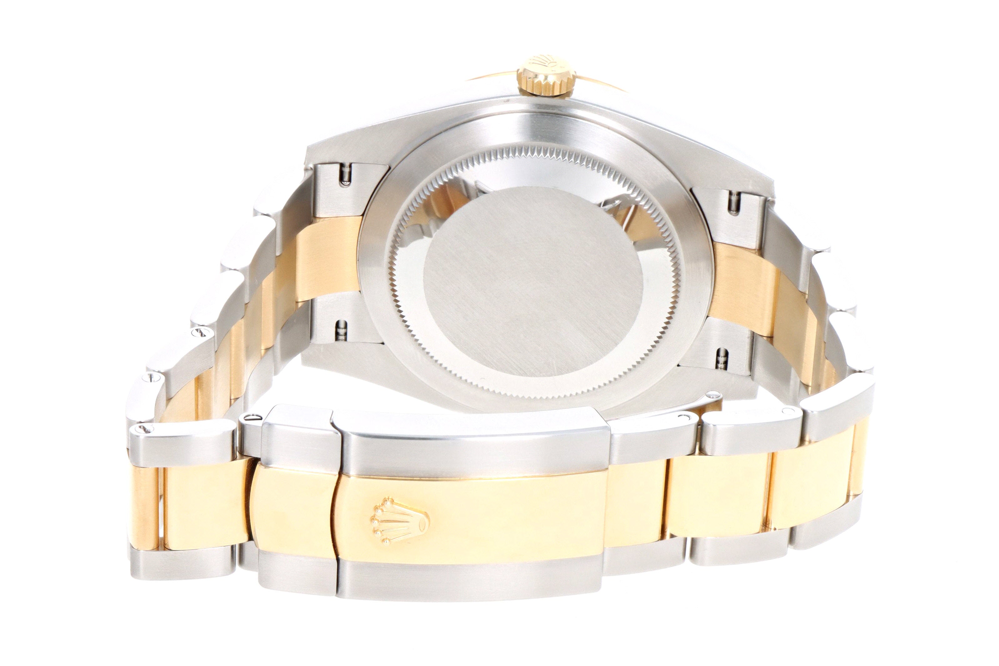 Rolex Datejust 41mm Two Tone Yellow Gold Oyster Bracelet Champagne Diamond Dial Model 126333 - Queen May