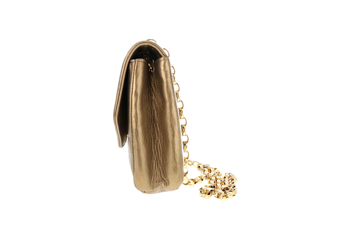 Chanel Vintage Diana Gold Bag With Bijoux Chain 24K Gold Hardware - Queen May