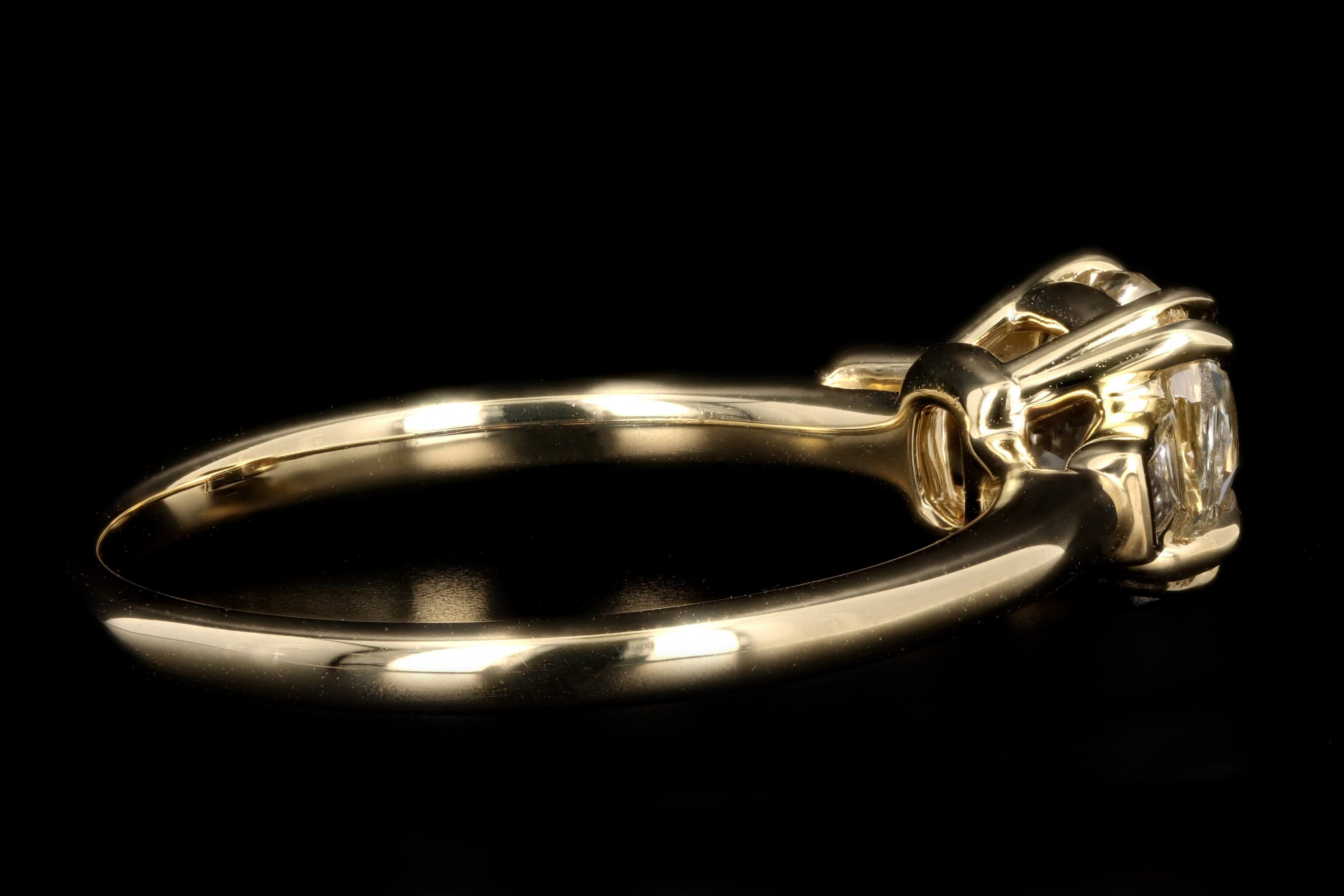 18K Yellow Gold 1.02 Carat Old Mine Diamond Engagement Ring - Queen May