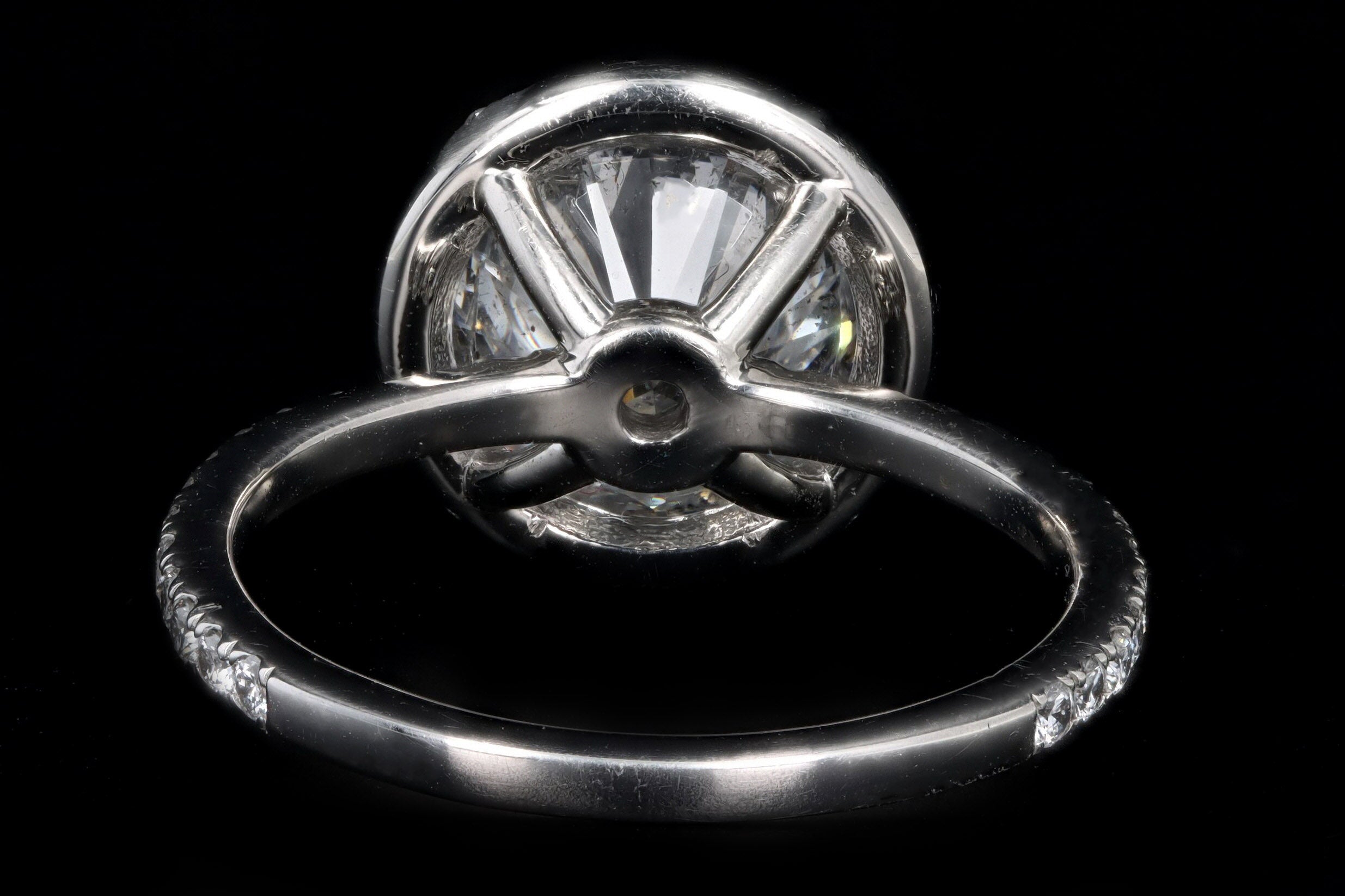 Platinum 3.92 Carat Round Brilliant Diamond Halo Engagement Ring GIA Certified - Queen May