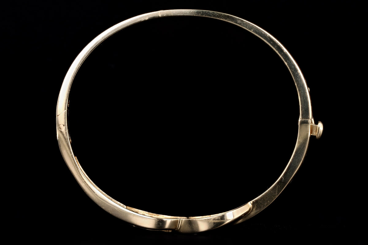 14K Yellow Gold 3 Carat Total Weight Diamond Bangle - Queen May