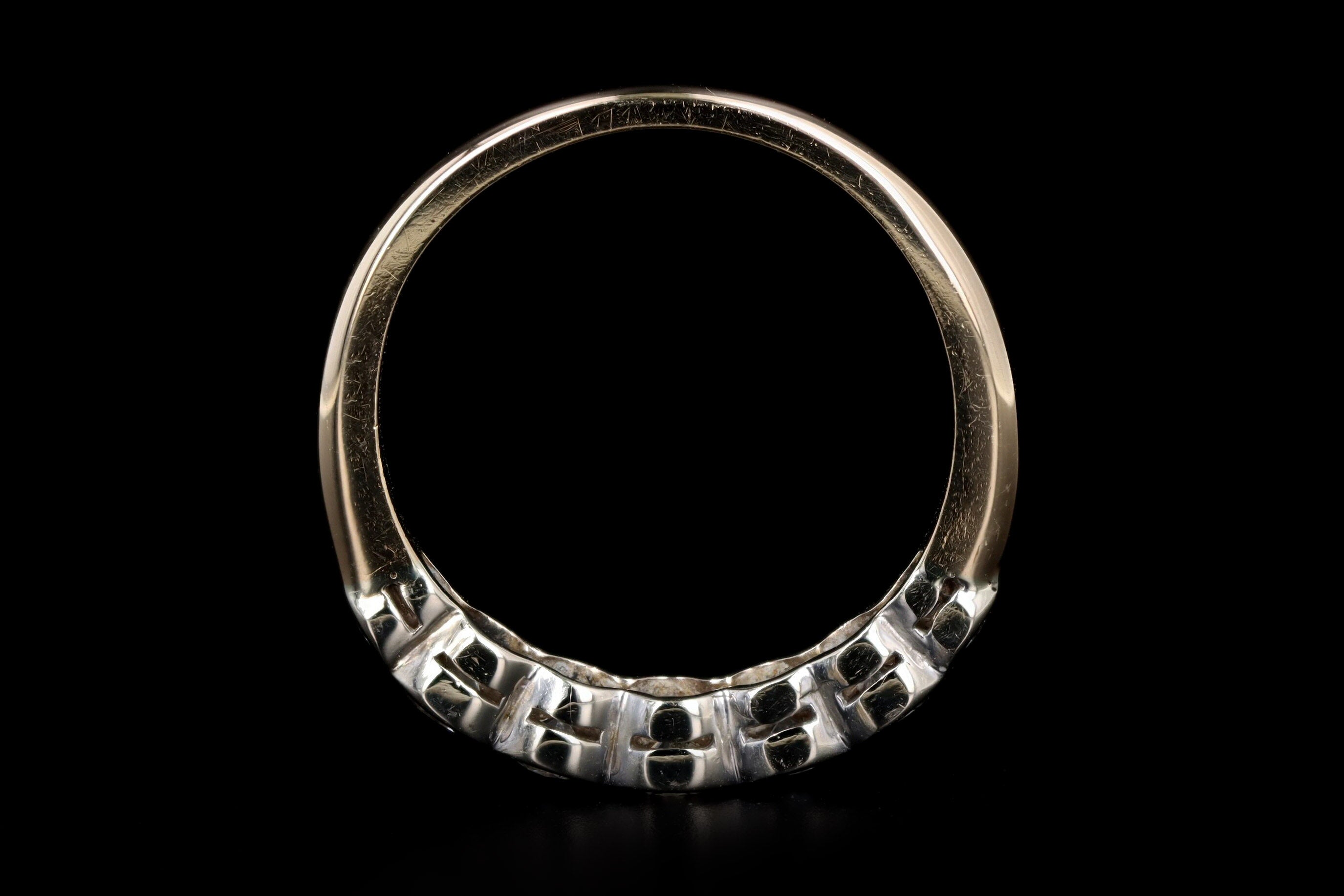 14K Gold .35 Carat Total Weight Round Diamond Stackable Wedding Band - Queen May