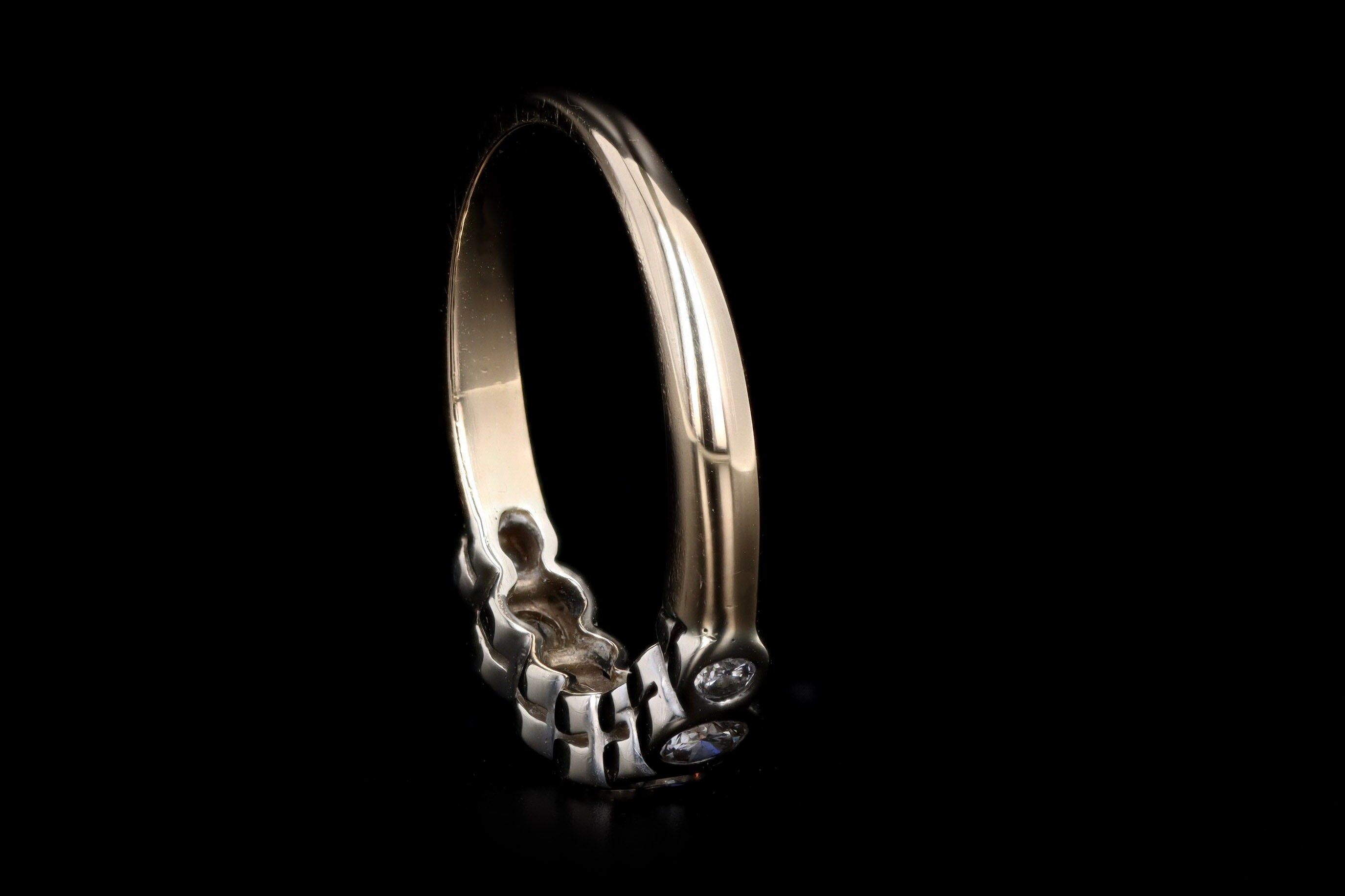 14K Gold .35 Carat Total Weight Round Diamond Stackable Wedding Band - Queen May