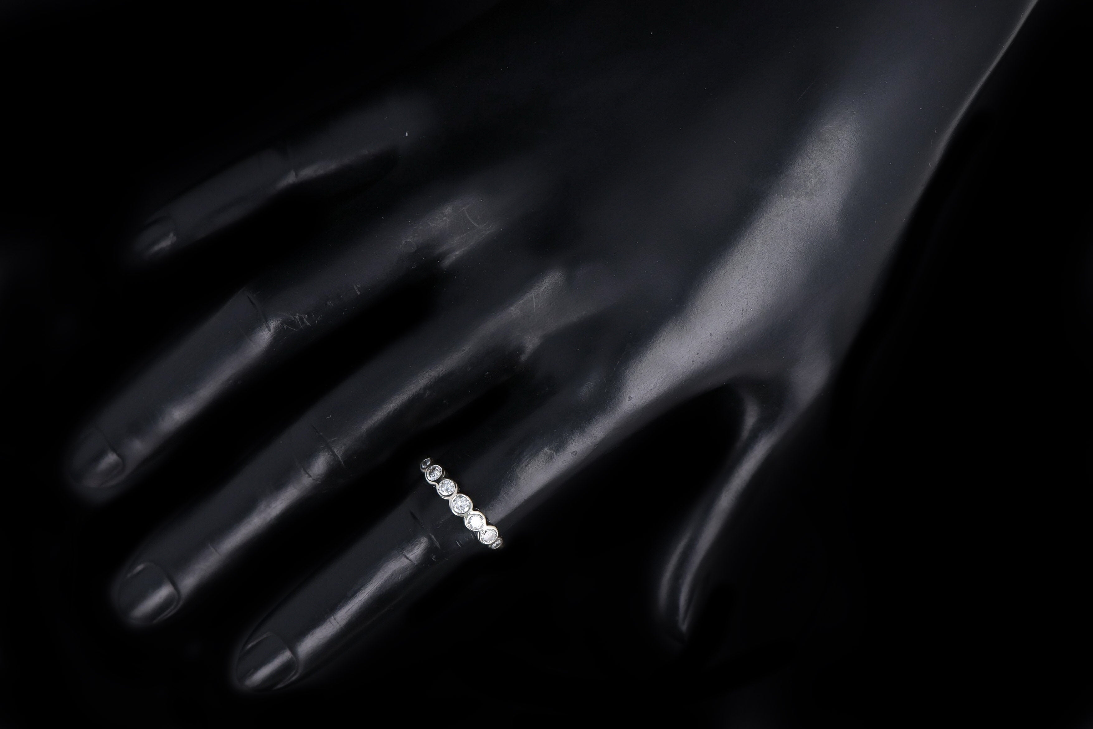 14K Gold .35 Carat Total Weight Round Diamond Stackable Wedding Band - Queen May