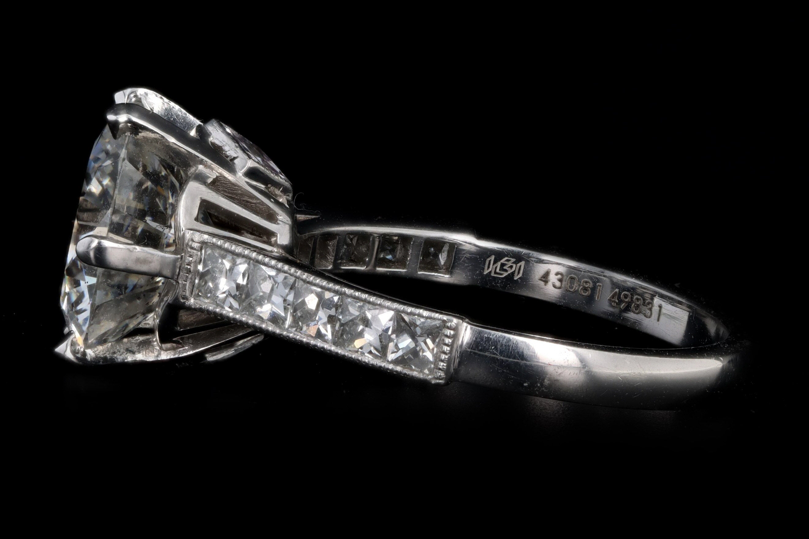 Platinum 3.75 Carat Round Brilliant Diamond Engagement Ring GIA Certified & IGI Appraisal - Queen May