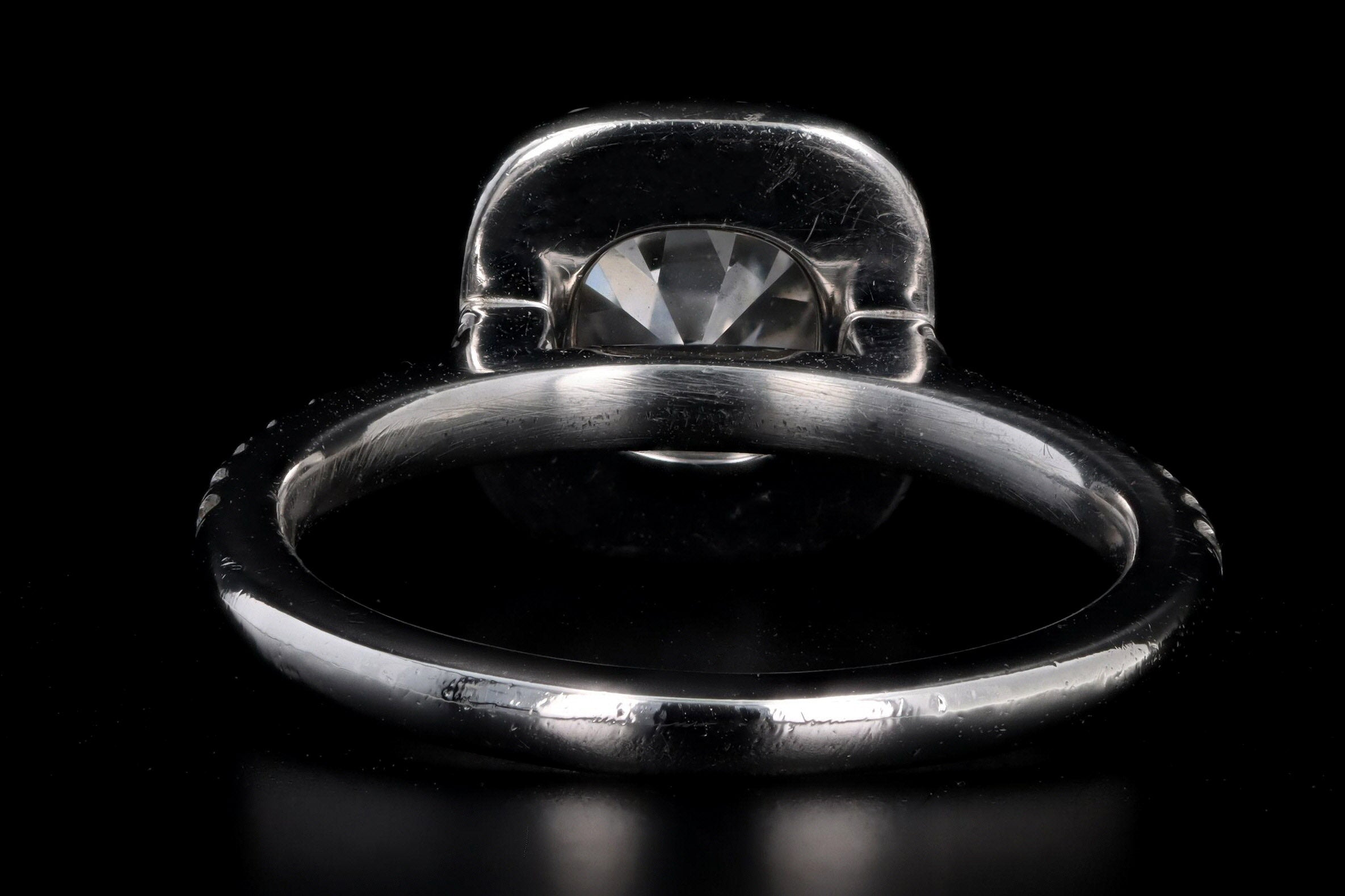Platinum .99 Carat Cushion Cut Diamond Halo Engagement Ring GIA Certified - Queen May