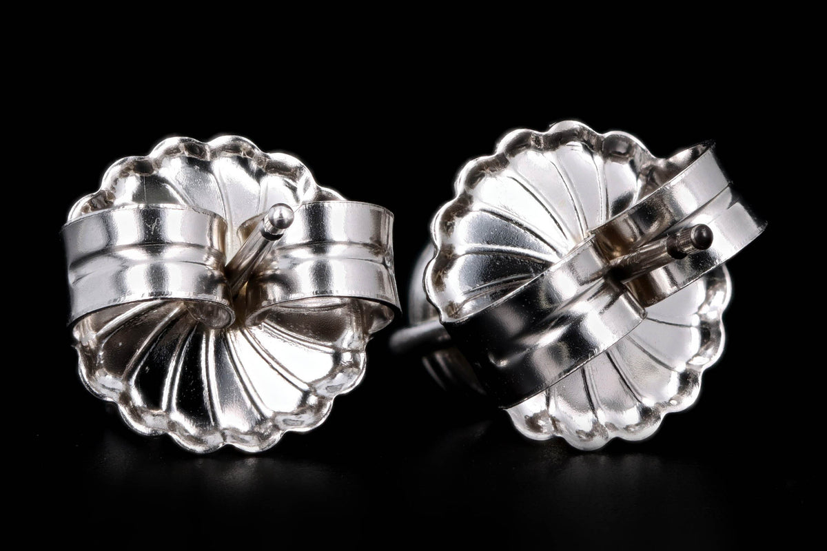 New 14K White Gold 1.47 Carat Total Weight Diamond Stud Earrings - Queen May