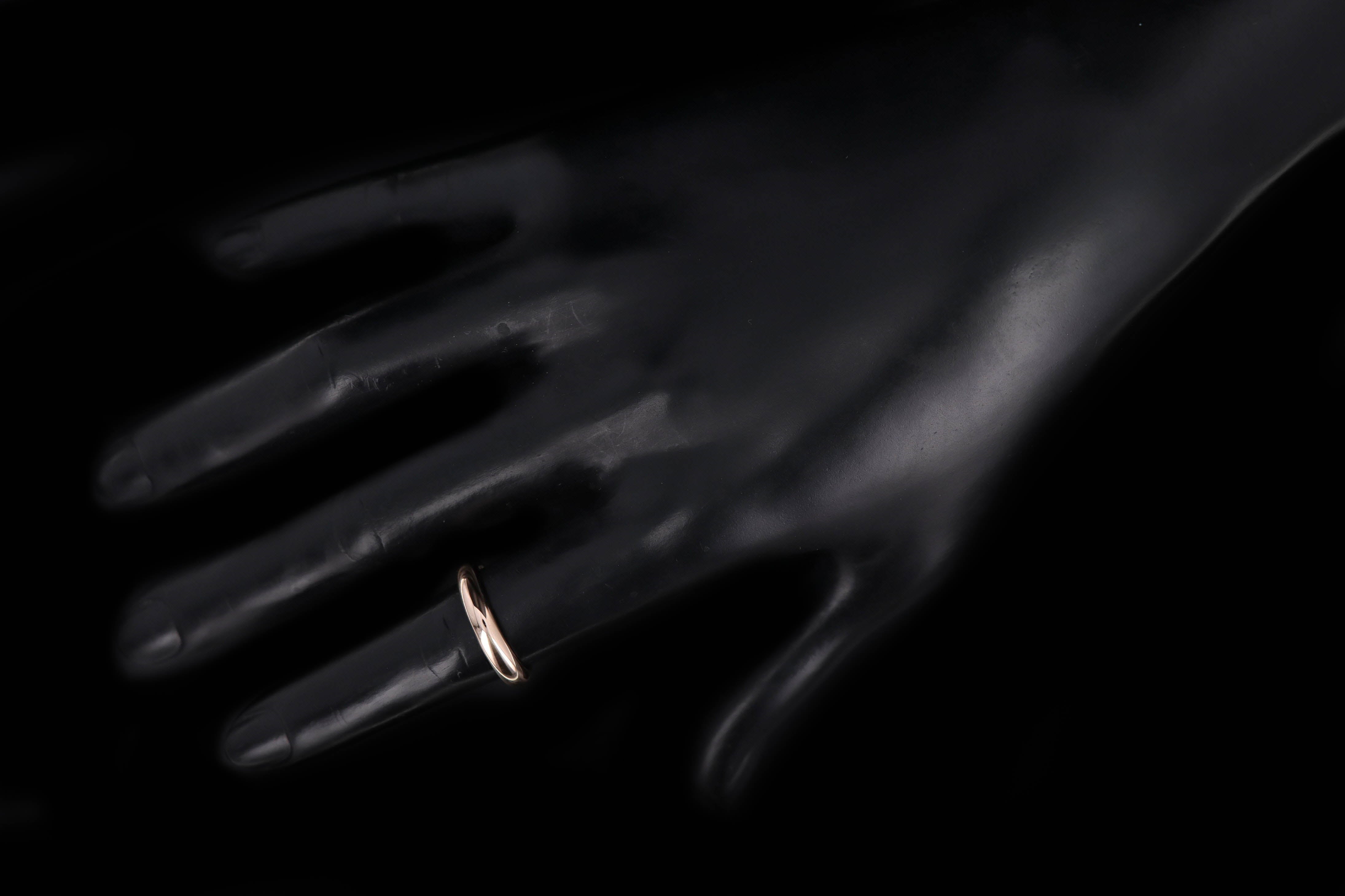 Victorian 14K Rose Gold 3.8mm Wedding Band Engraved 1912 - Queen May