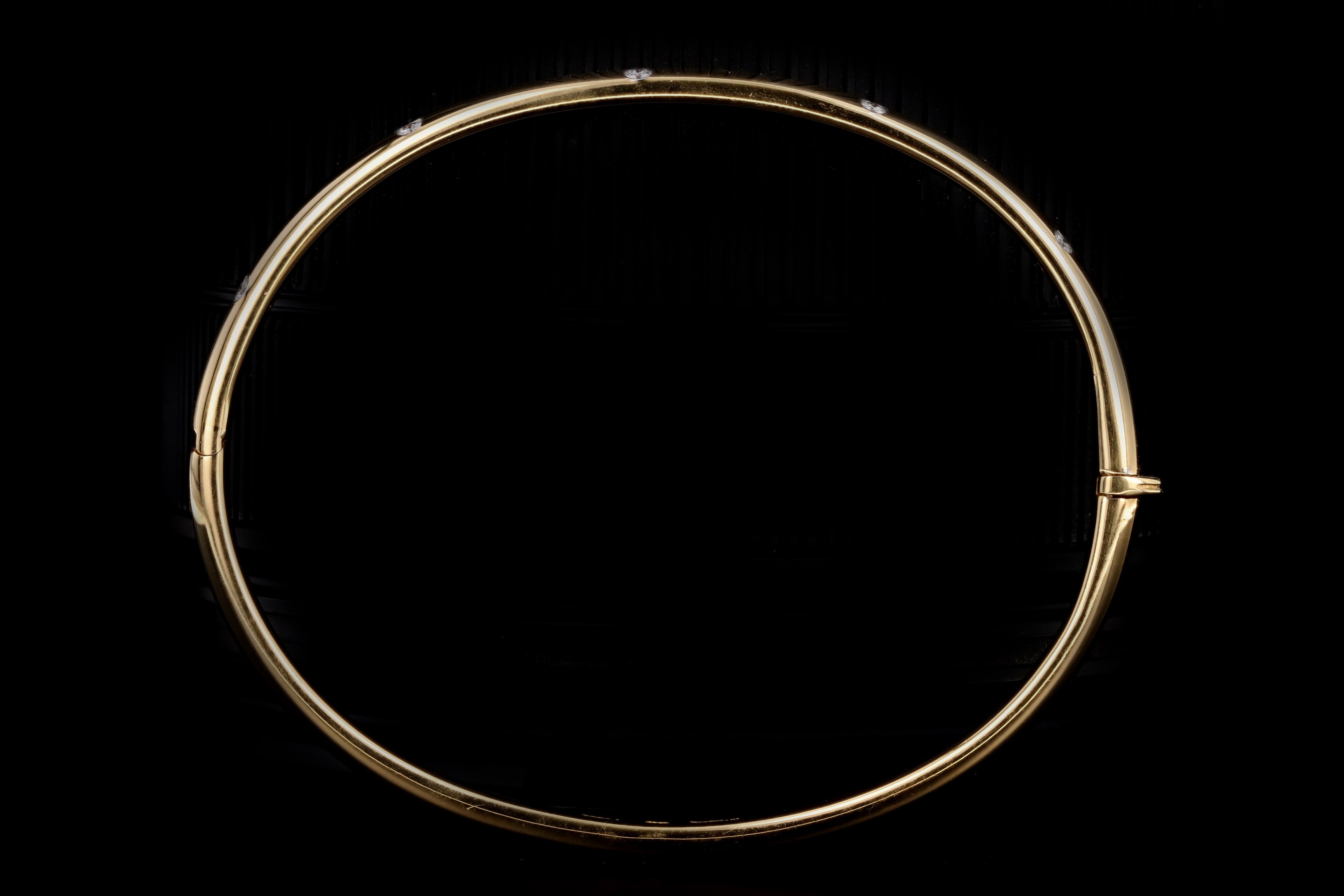 Tiffany & Co. 18K Yellow Gold & Platinum Etoile Diamond Bangle - Queen May