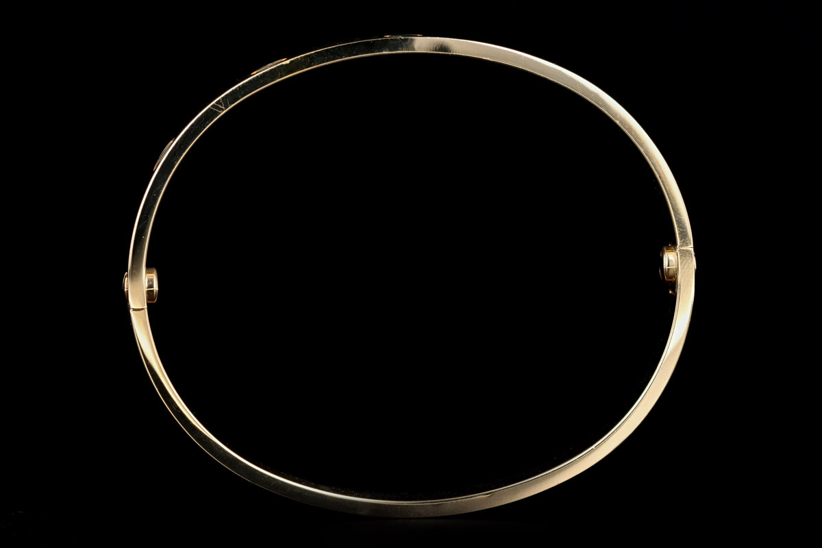 Cartier 18K Yellow Gold Love Bracelet Size 18 - Queen May