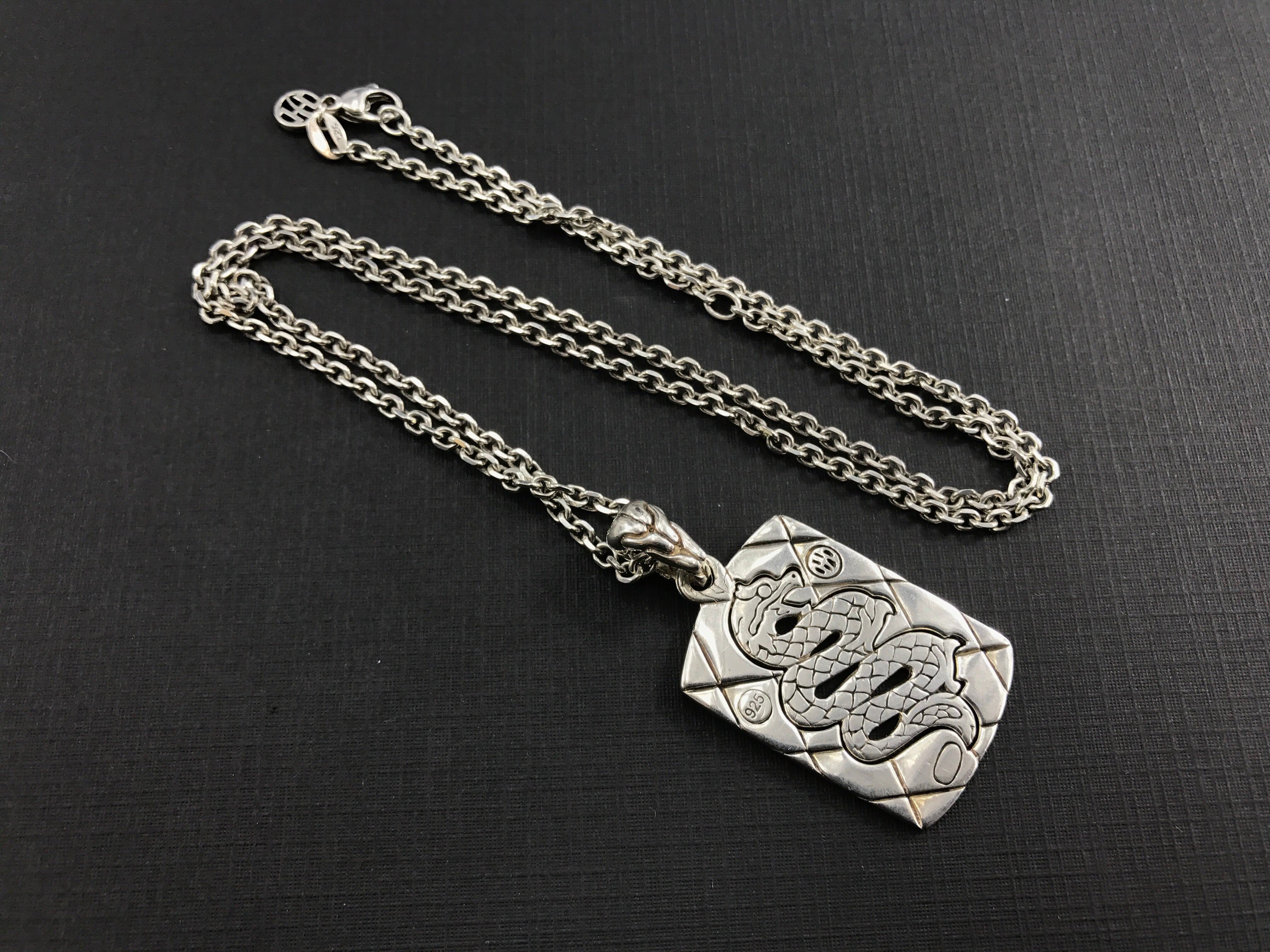 John Hardy Sterling Silver Dragon Pendant & Chain Necklace - Queen May