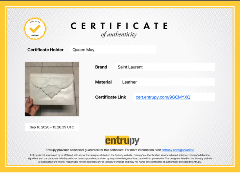 Vintage Saint Laurent White Clutch - Queen May