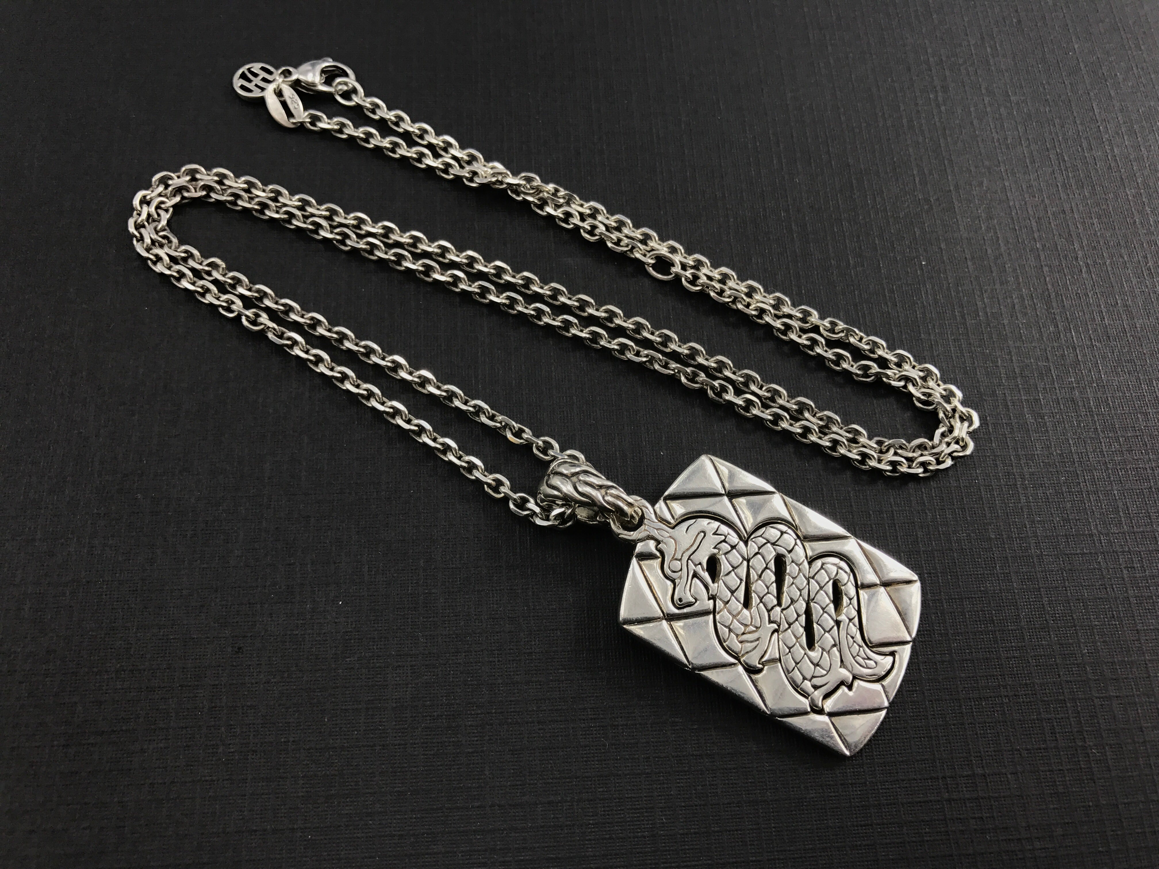 John Hardy Sterling Silver Dragon Pendant & Chain Necklace - Queen May