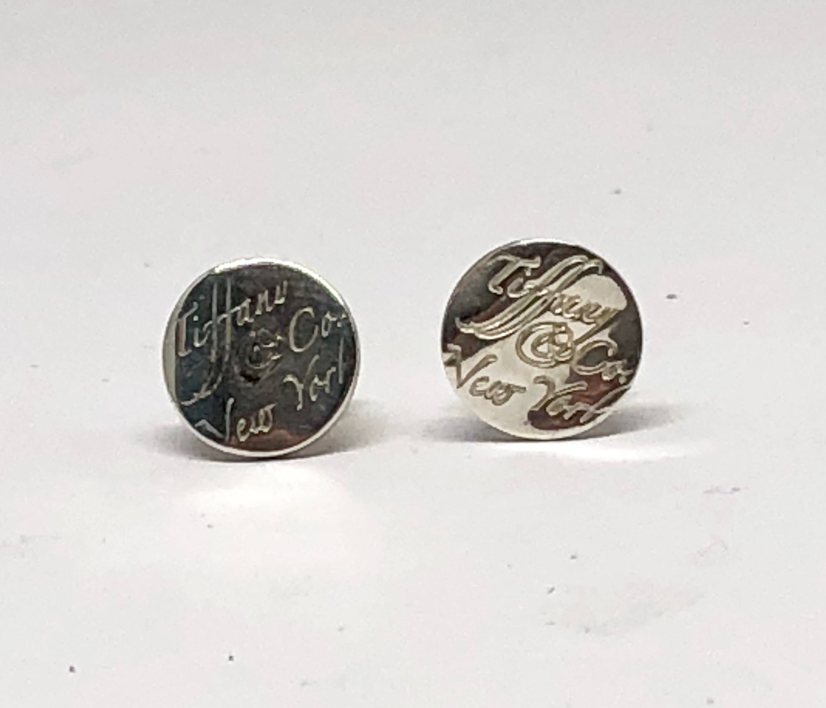 Tiffany & Co Sterling Silver Note Earring Studs - Queen May