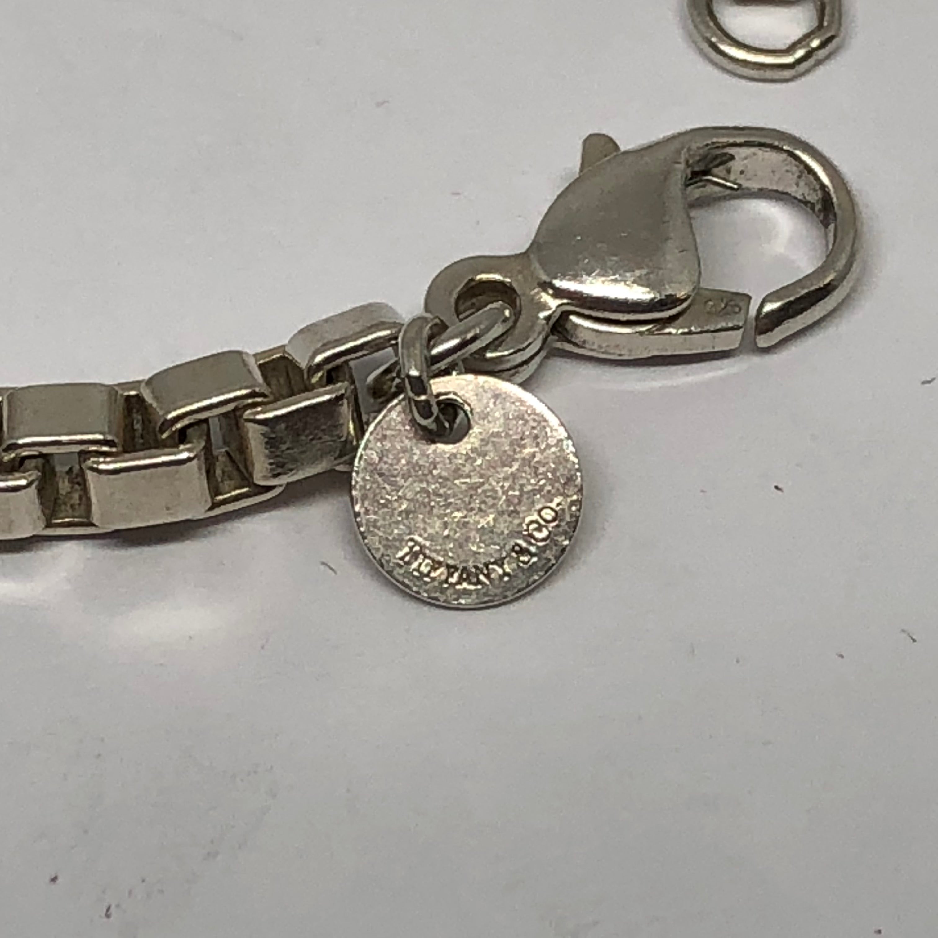 Tiffany & Co Sterling Silver Venetian Box Link 7.5" B - Queen May