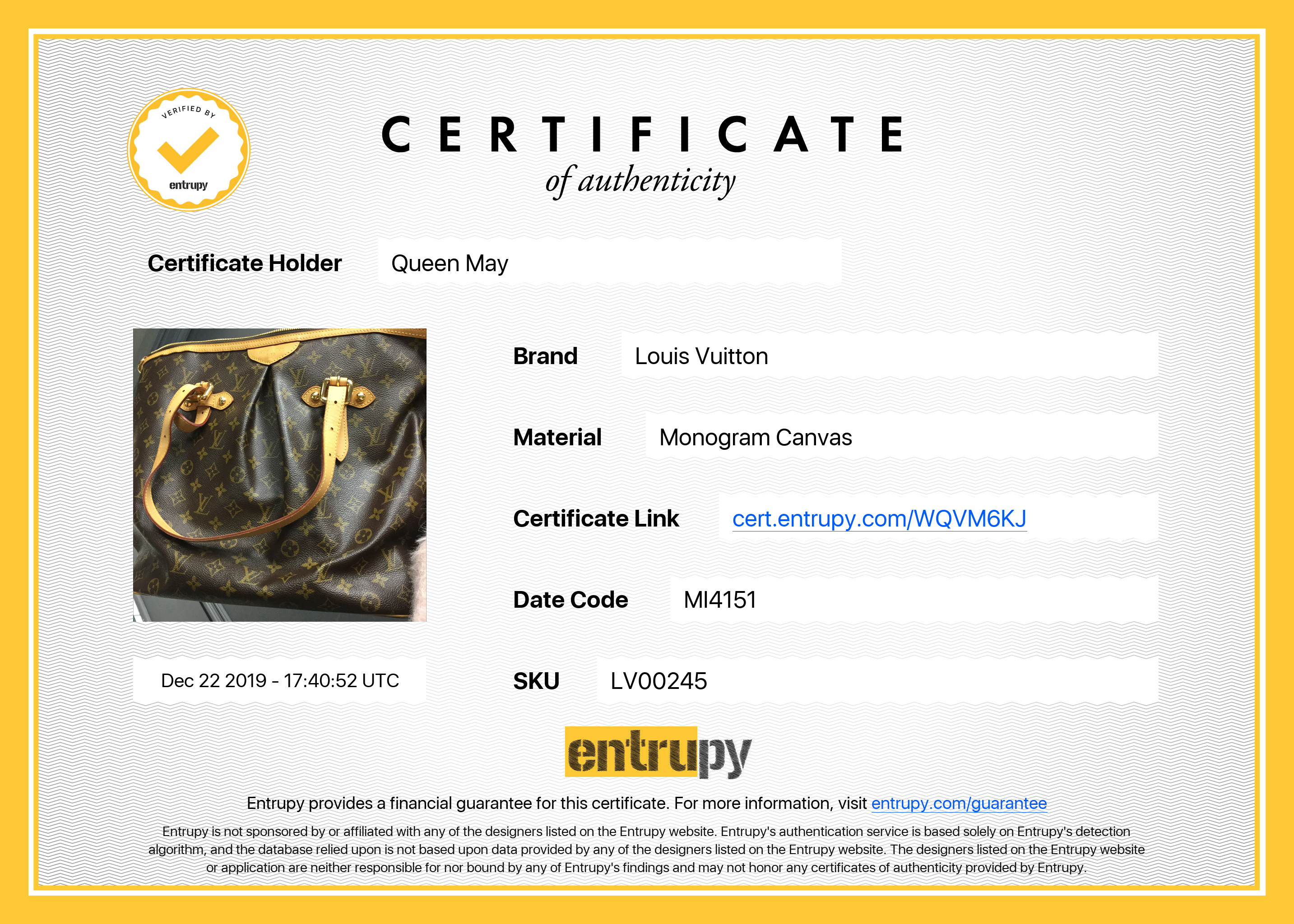 Louis Vuitton Monogram Palermo GM - Queen May