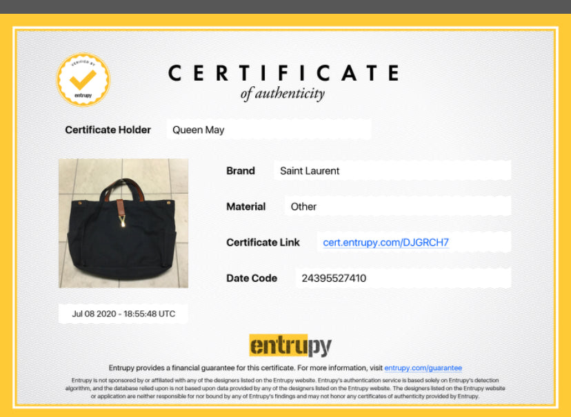 Yves Saint Laurent Navy Canvas Tote - Queen May