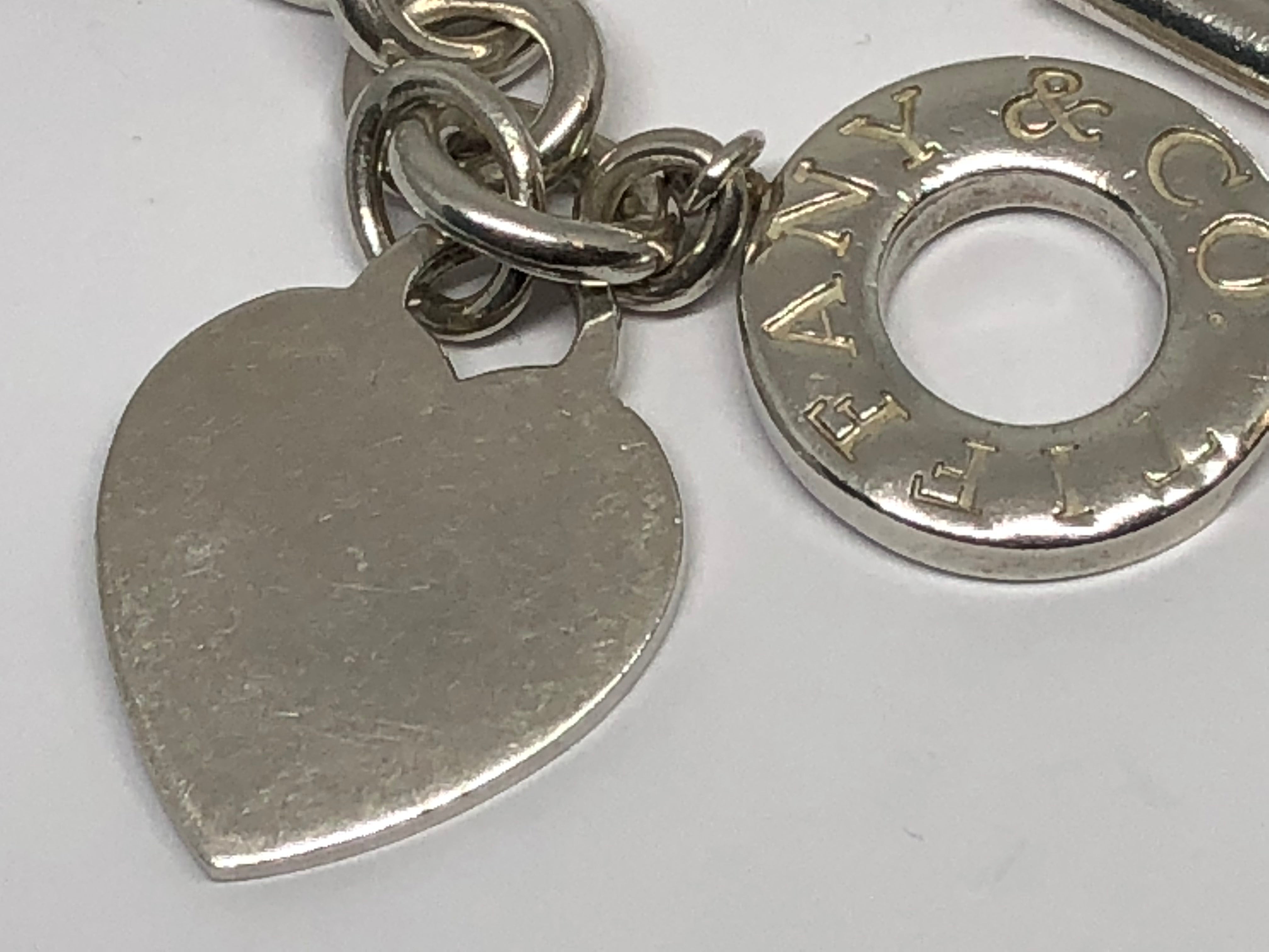 Tiffany & Co Sterling Silver Heart Tag Toggle Necklace 16.5" - Queen May