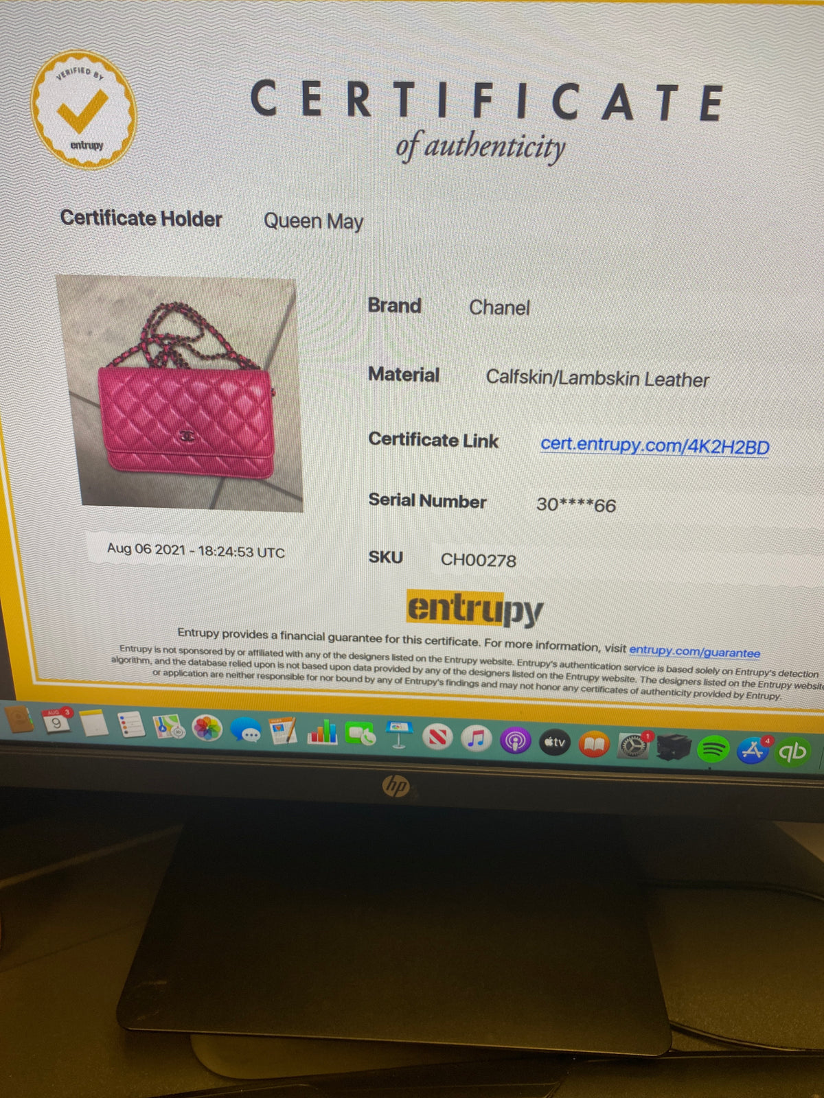Chanel Lambskin Quilted Wallet on Chain WOC Pink & Yellow - Queen May