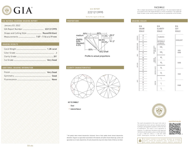 14K Yellow Gold 1.28 Carat Round Brilliant Cut Diamond Hidden Halo Engagement Ring GIA Certified - Queen May