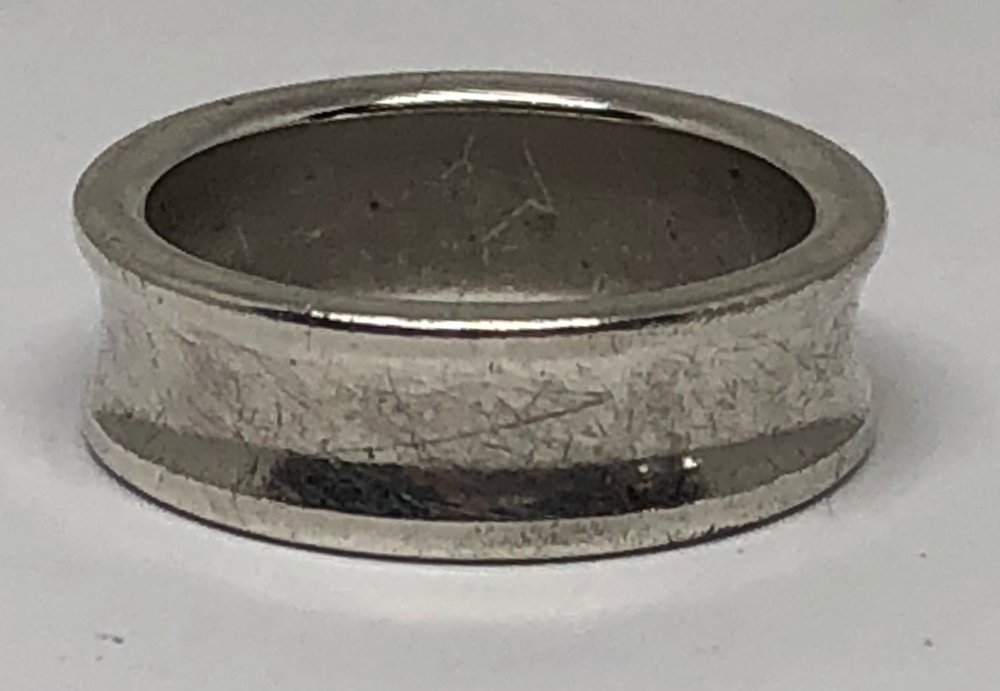 Tiffany & Co Sterling Silver Concave 1837 Band Ring Size 7.5 - Queen May