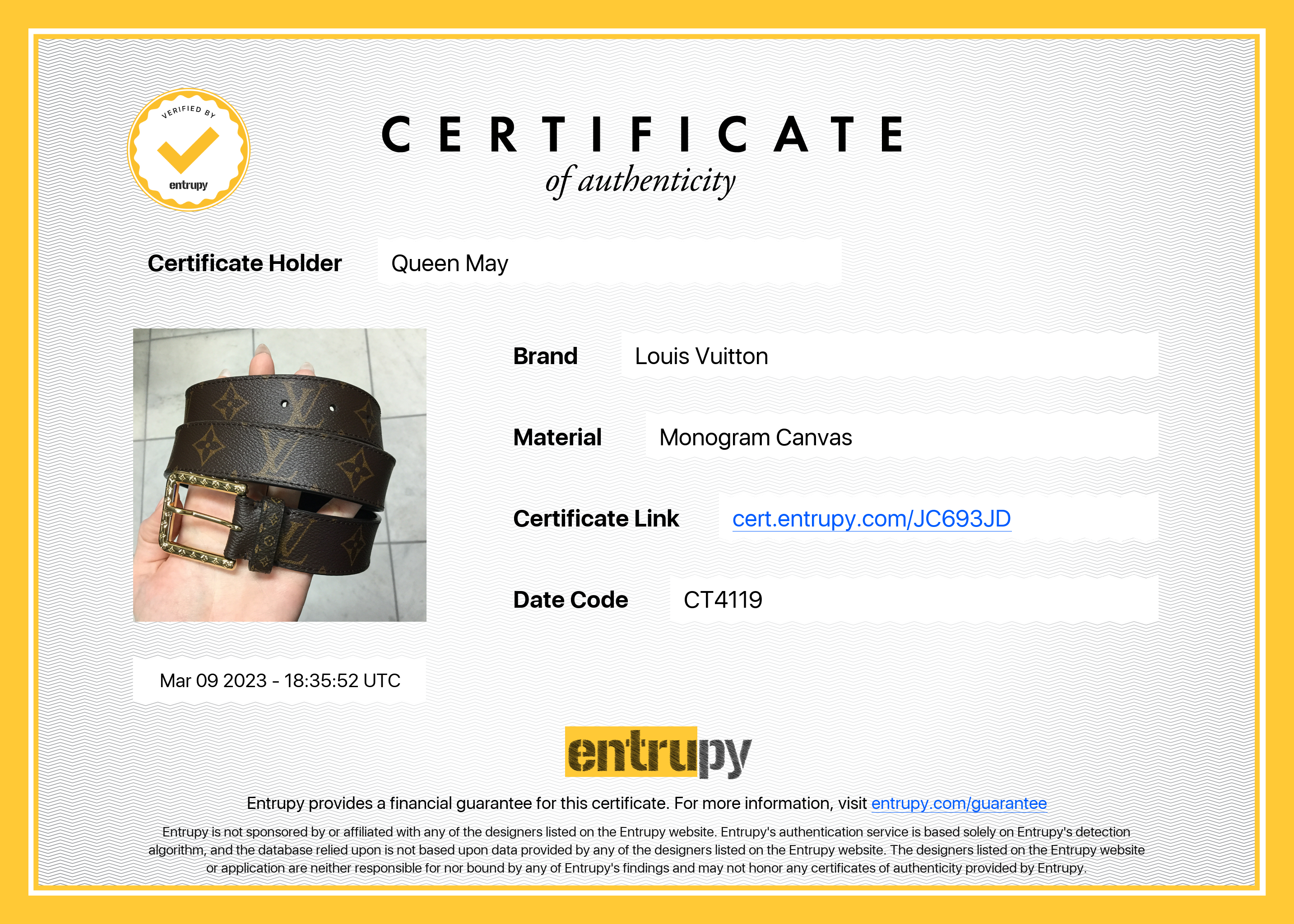 Louis Vuitton Daily Multi Pocket 30mm Belt Size 90cm - Queen May