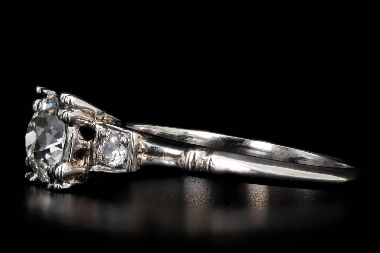 Art Deco 0.90 Carat Old European Diamond Engagement Ring - Queen May