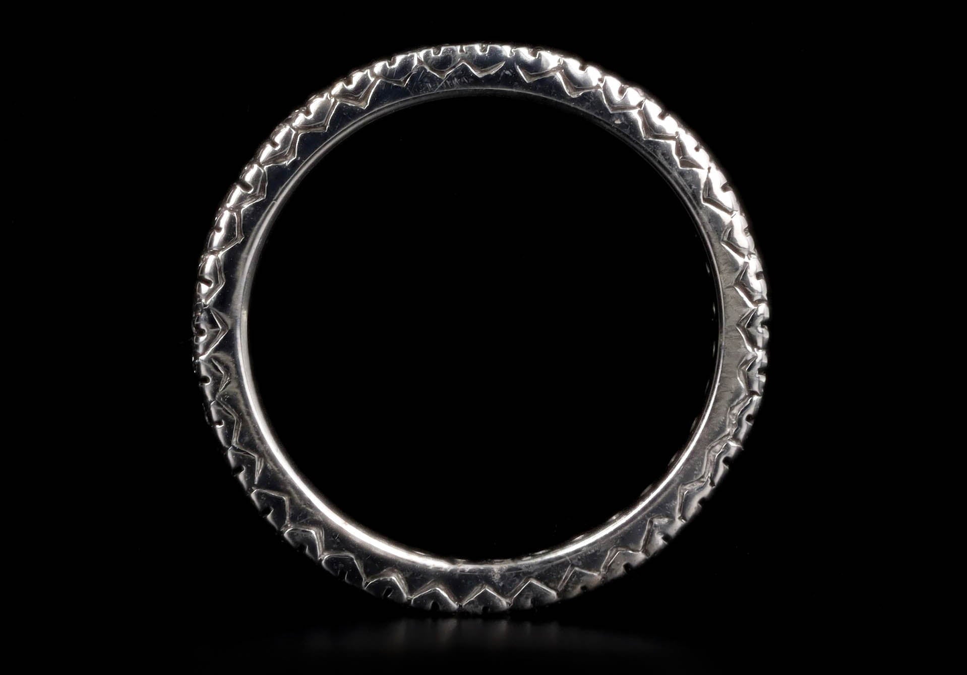 0.60 Carat Total Weight Round Diamond Eternity Band in 14K White Gold - Queen May