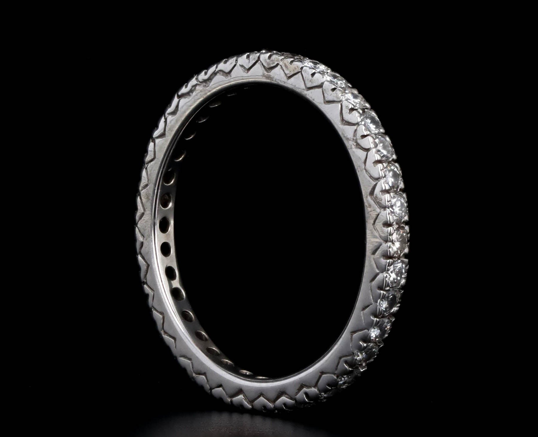0.60 Carat Total Weight Round Diamond Eternity Band in 14K White Gold - Queen May