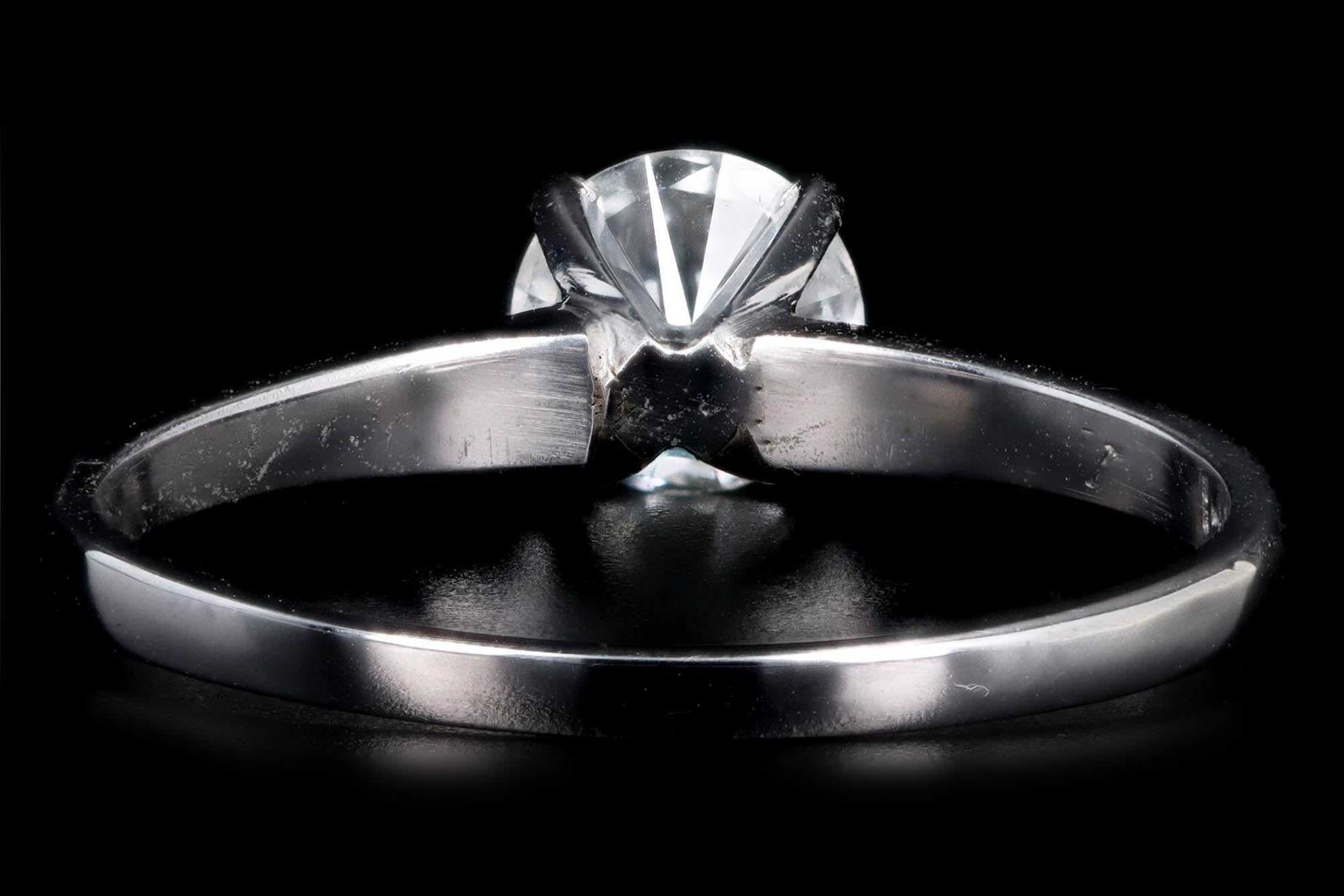 14K White Gold 0.72 Carat Round Brilliant Diamond Solitaire Engagement Ring - Queen May