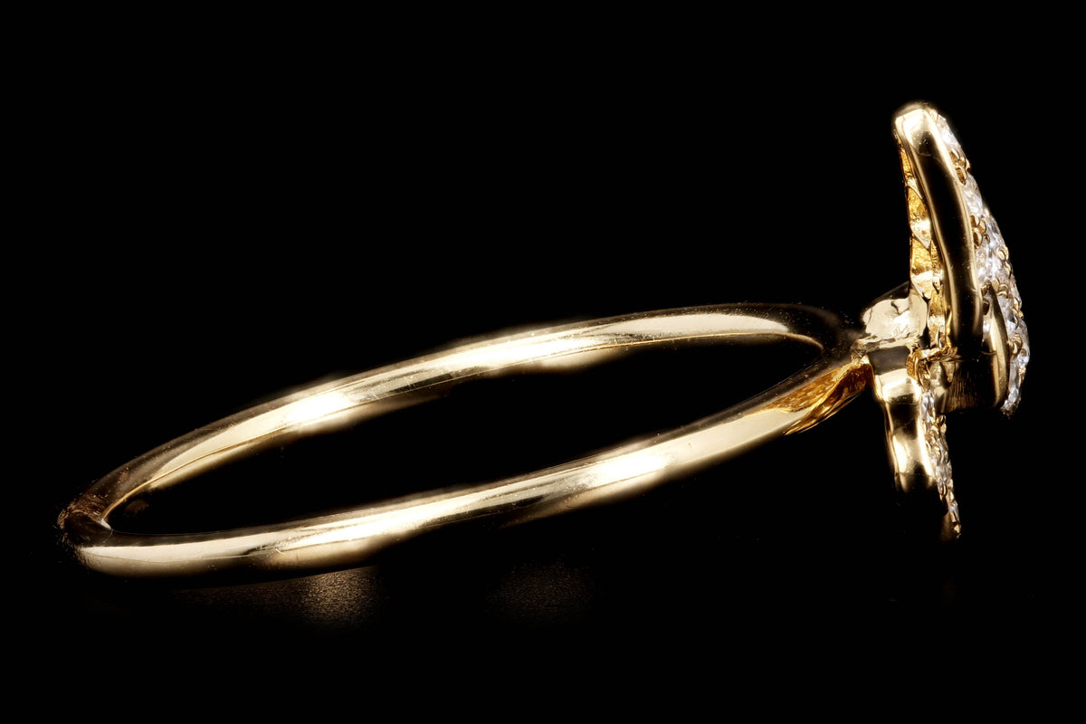 18K White, Yellow, or Rose Gold .25 Carat Total Weight Diamond Butterfly Ring - Queen May