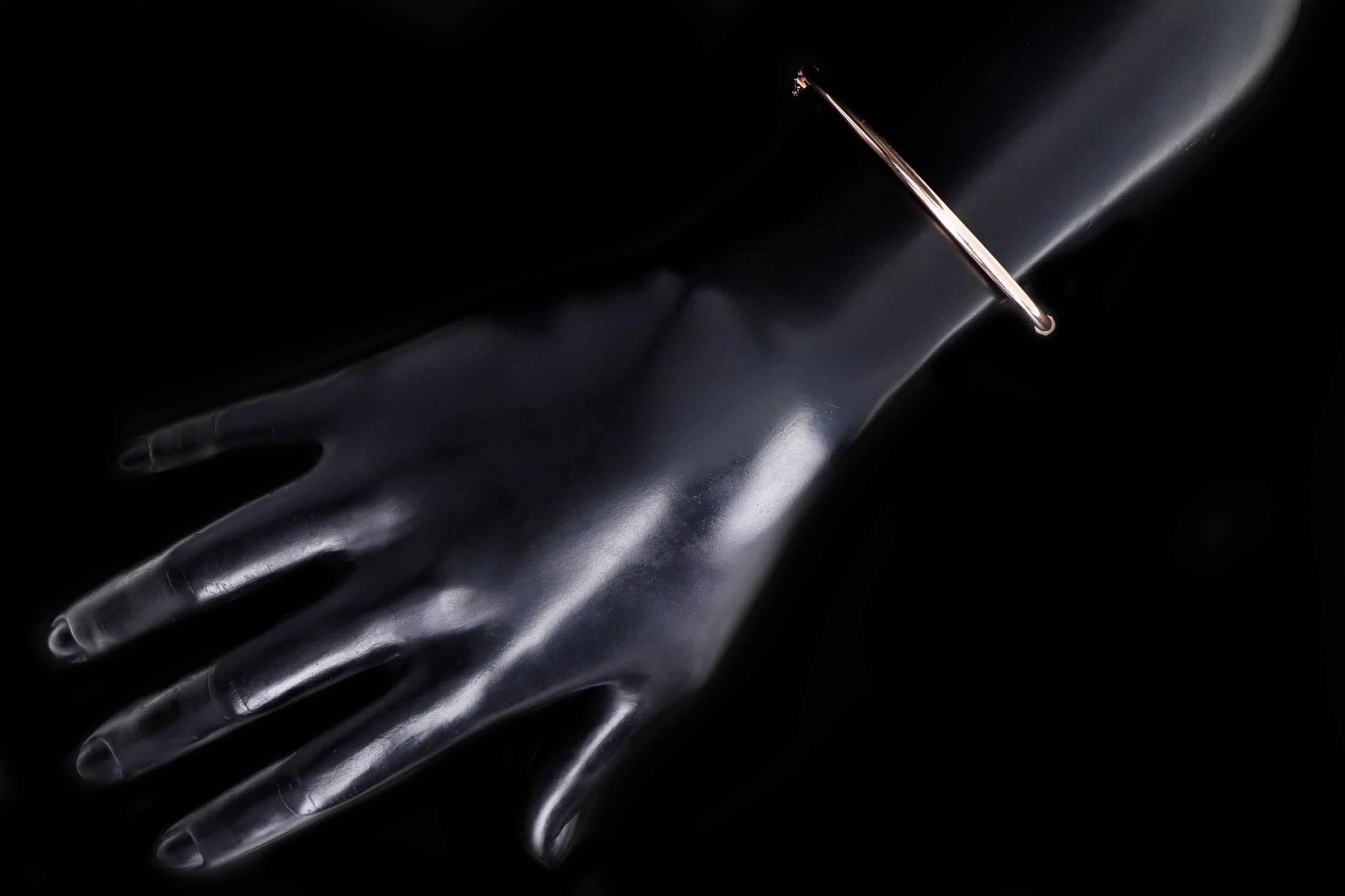 14K Rose Gold Tube Bangle - Queen May