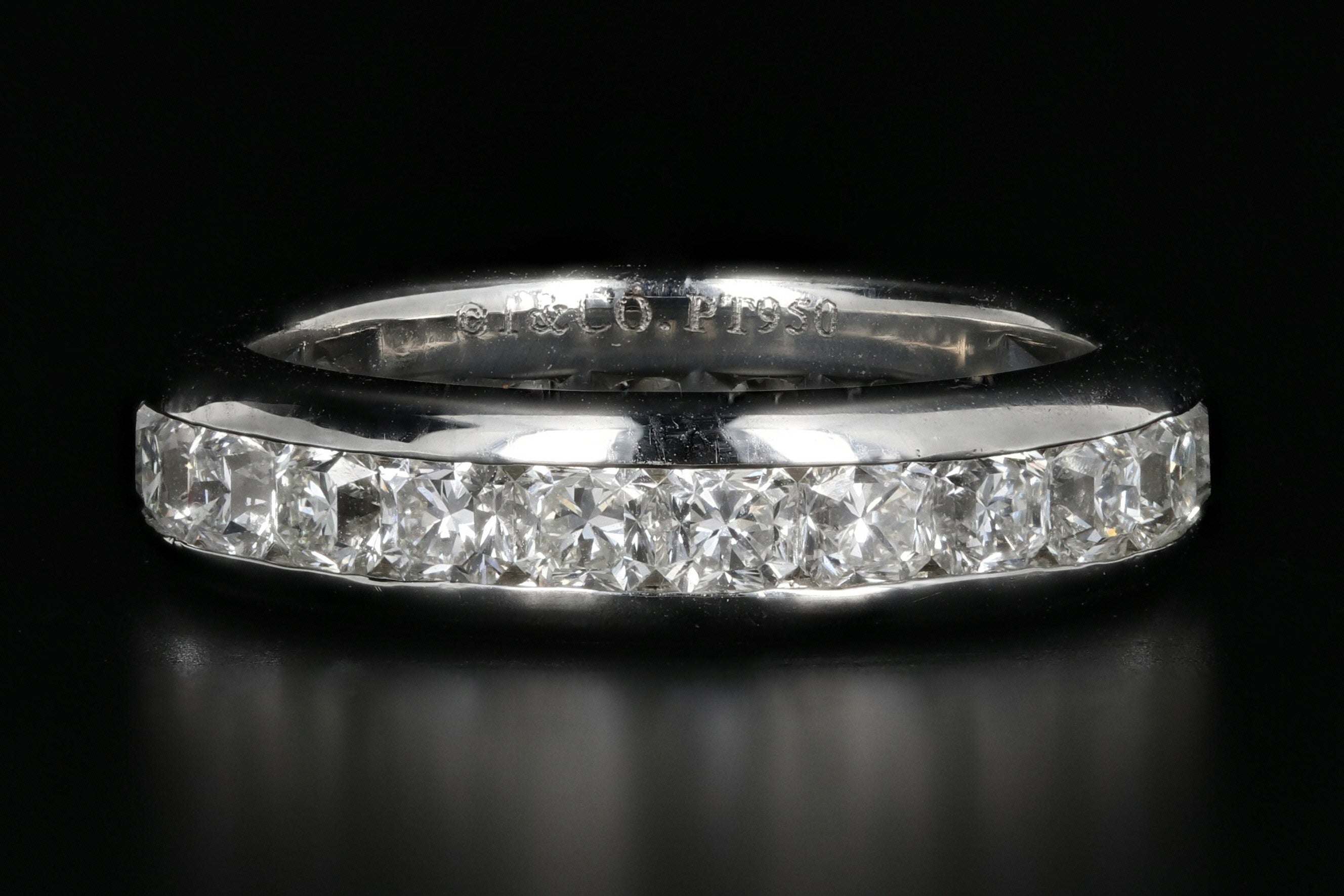 Tiffany & Co Lucida Platinum Diamond Eternity Band Ring 3 CTW Size 6 - Queen May