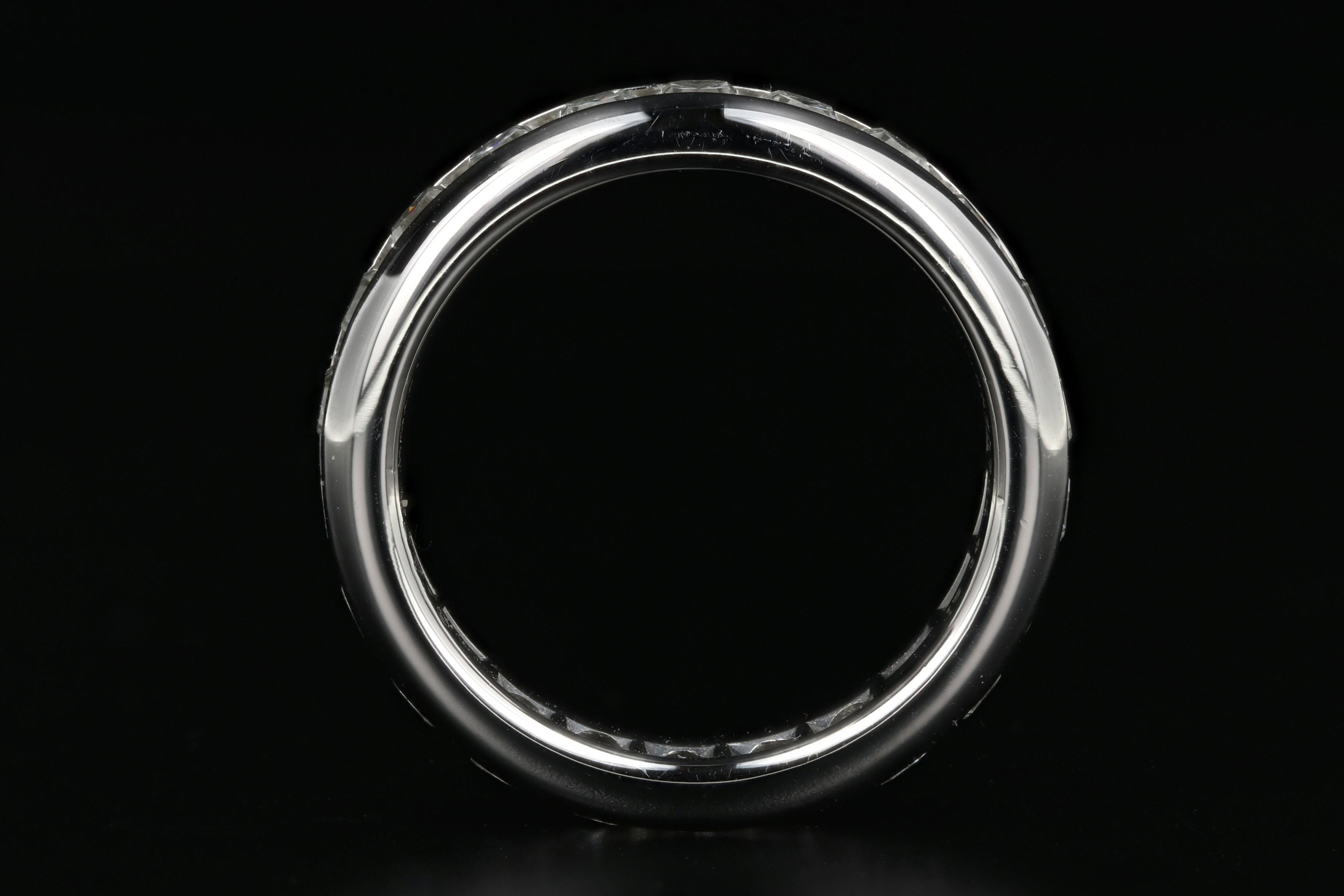 Tiffany & Co Lucida Platinum Diamond Eternity Band Ring 3 CTW Size 6 - Queen May