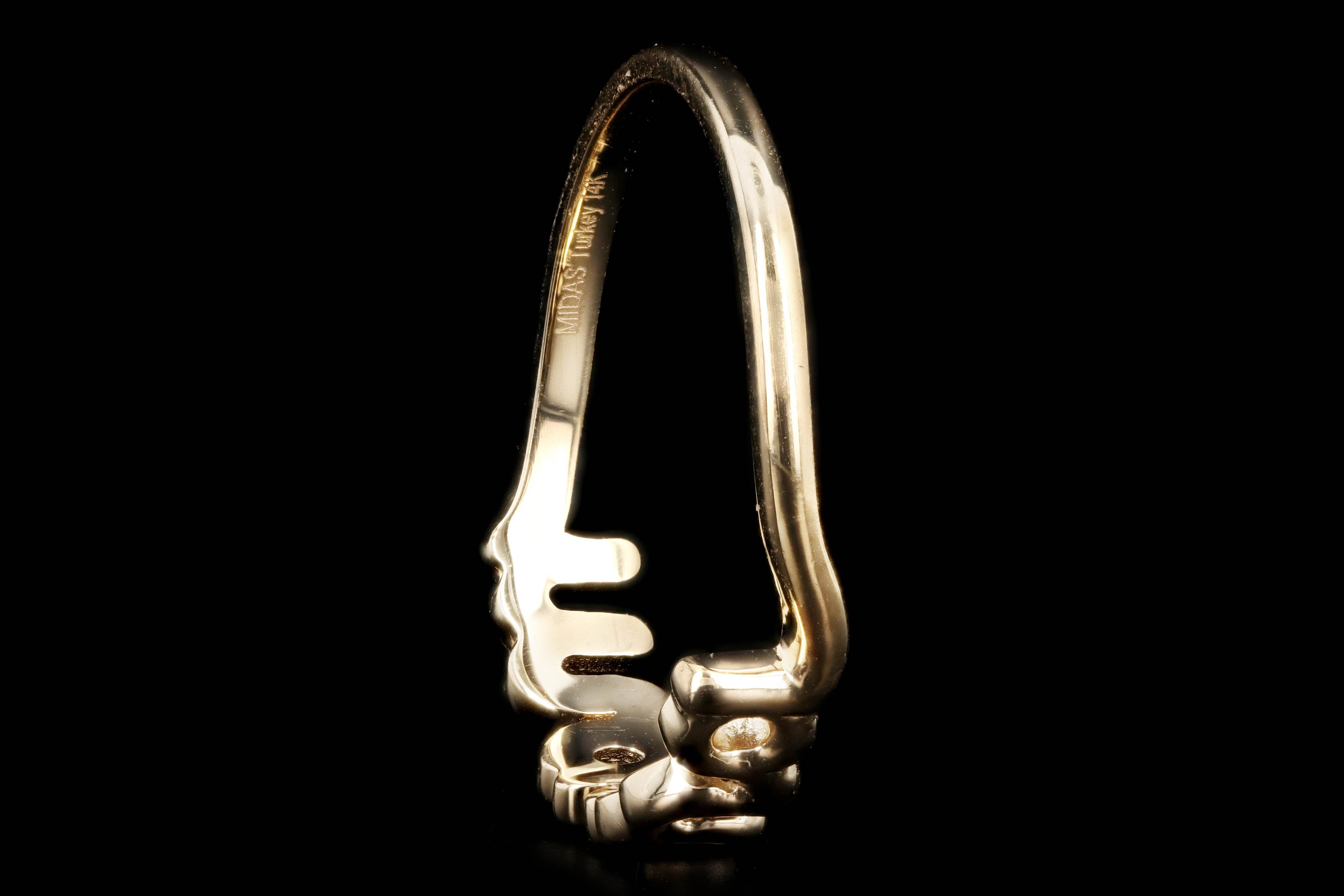 New 14K Yellow Gold Cursive "Mama Ring - Queen May