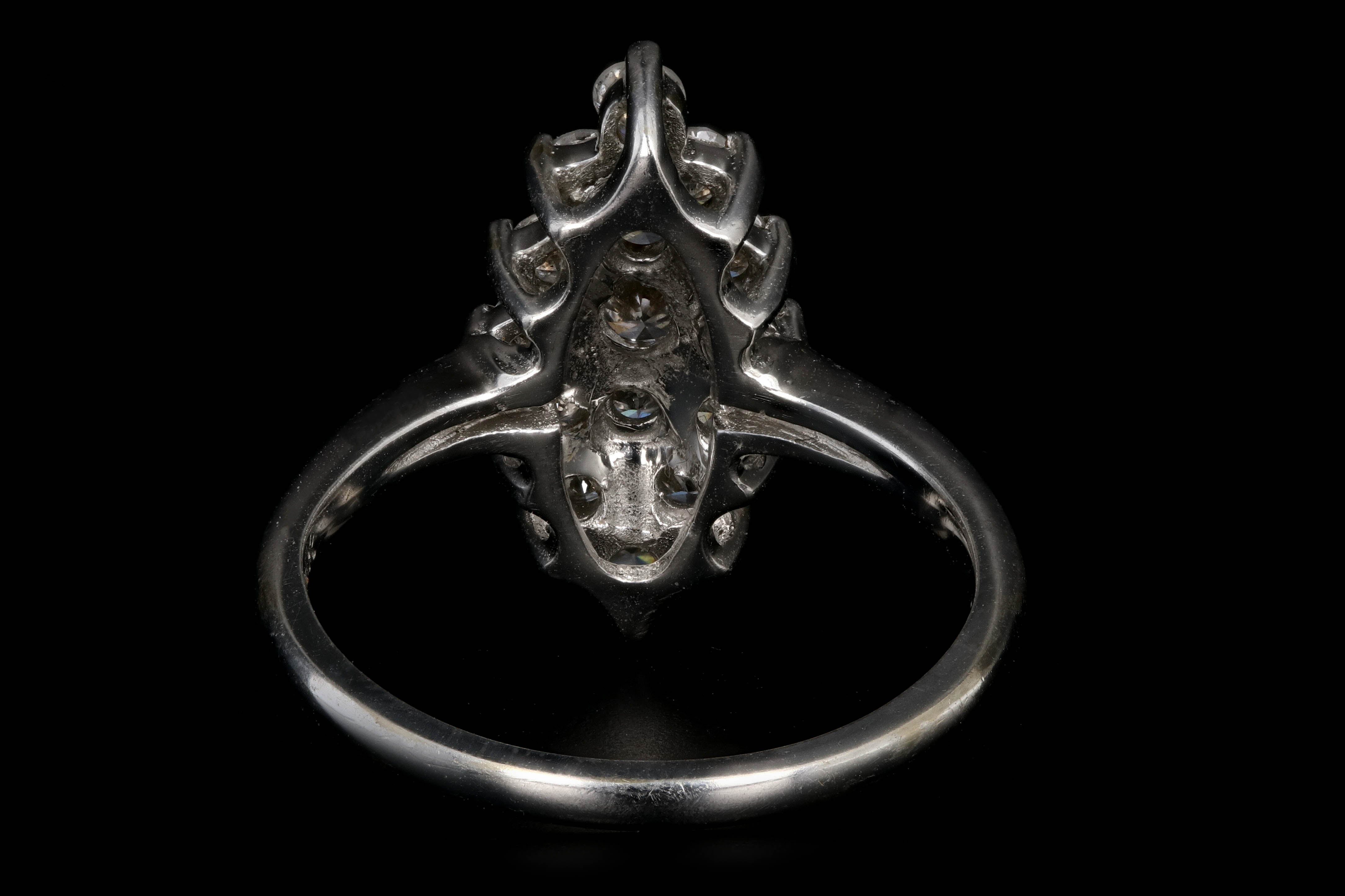 Modern 14K White Gold .85 CTW Round Diamond Ring - Queen May