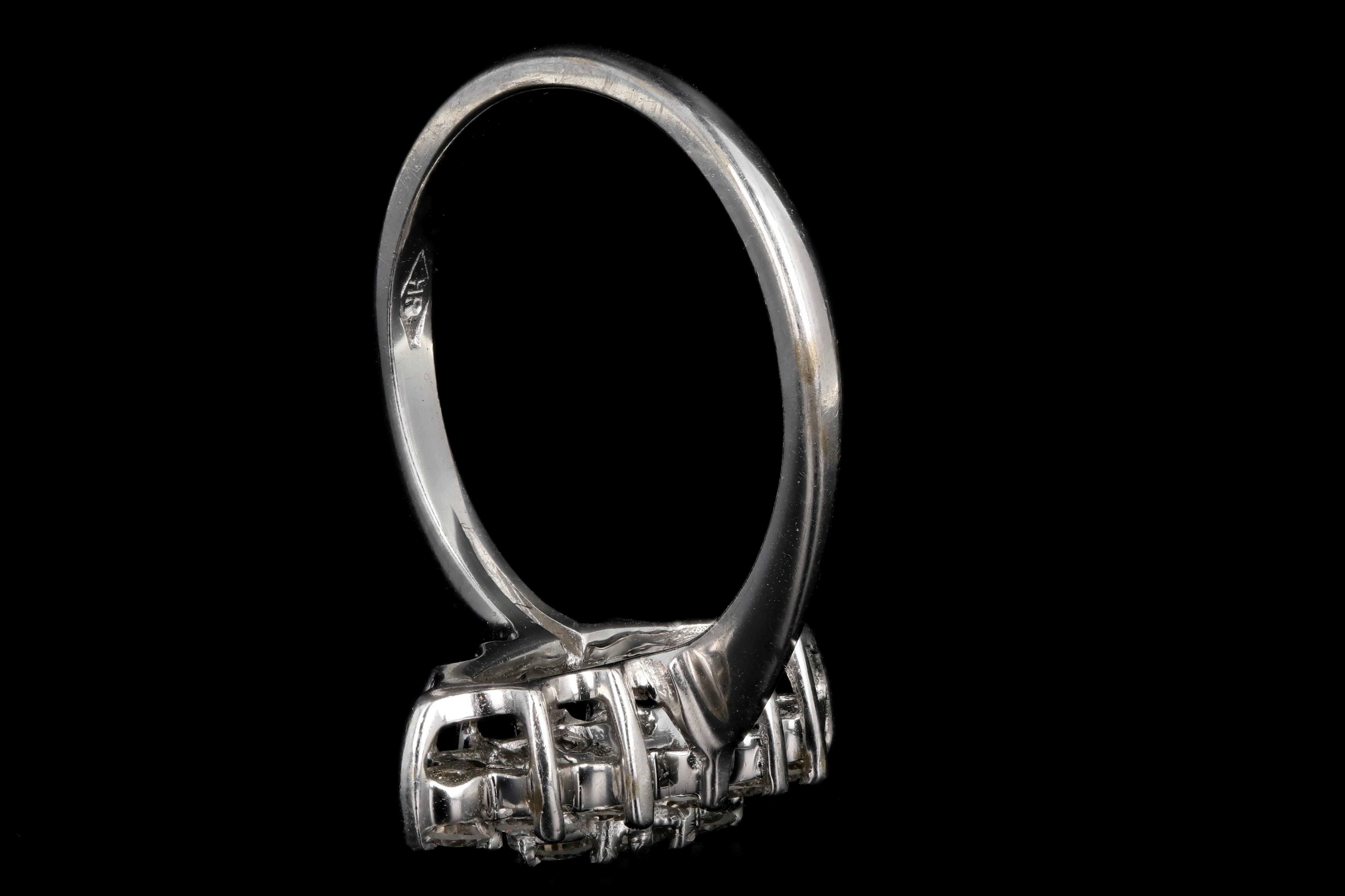 Modern 14K White Gold .85 CTW Round Diamond Ring - Queen May