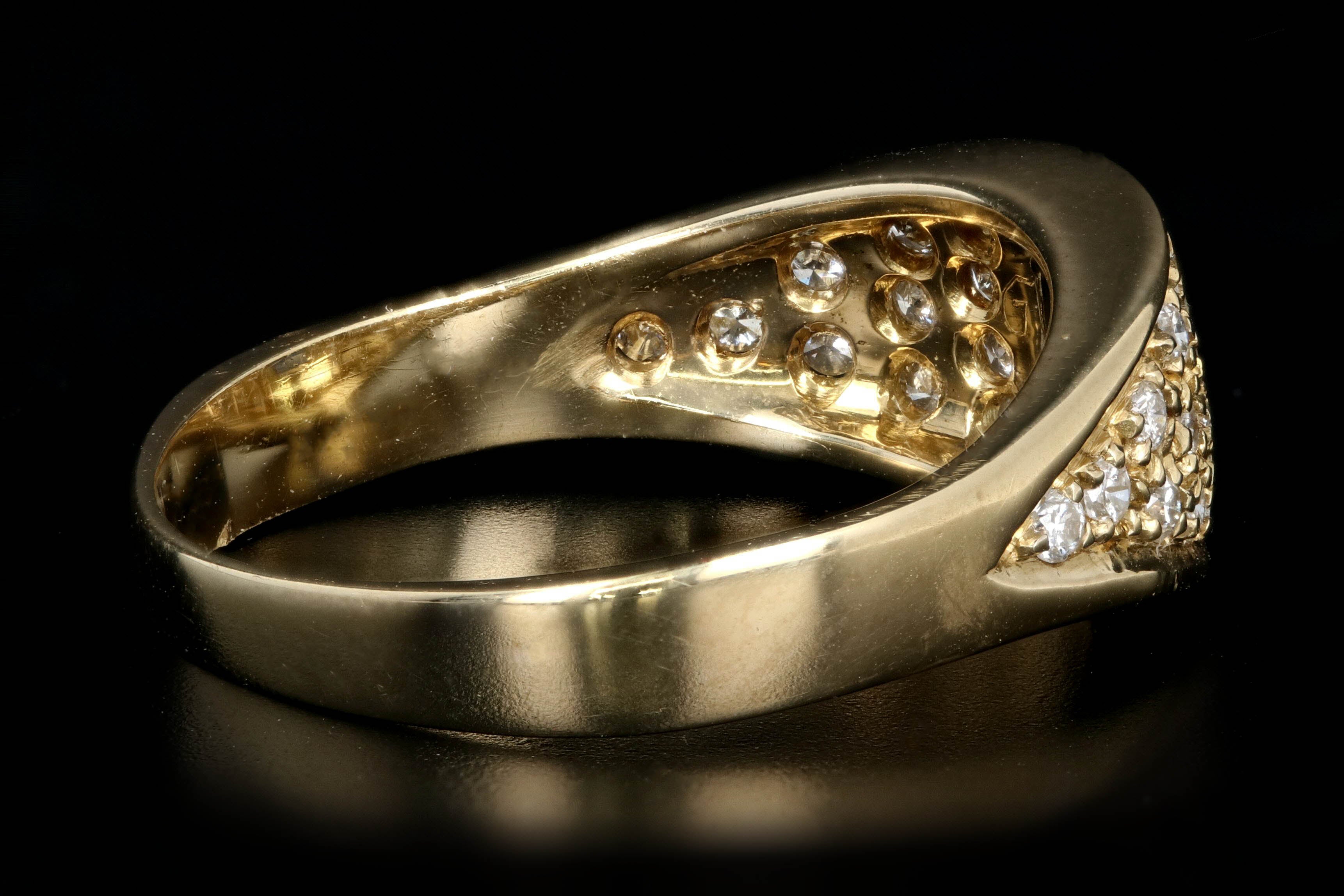 Modern Yellow Gold Sapphire and Diamond Ring - Queen May