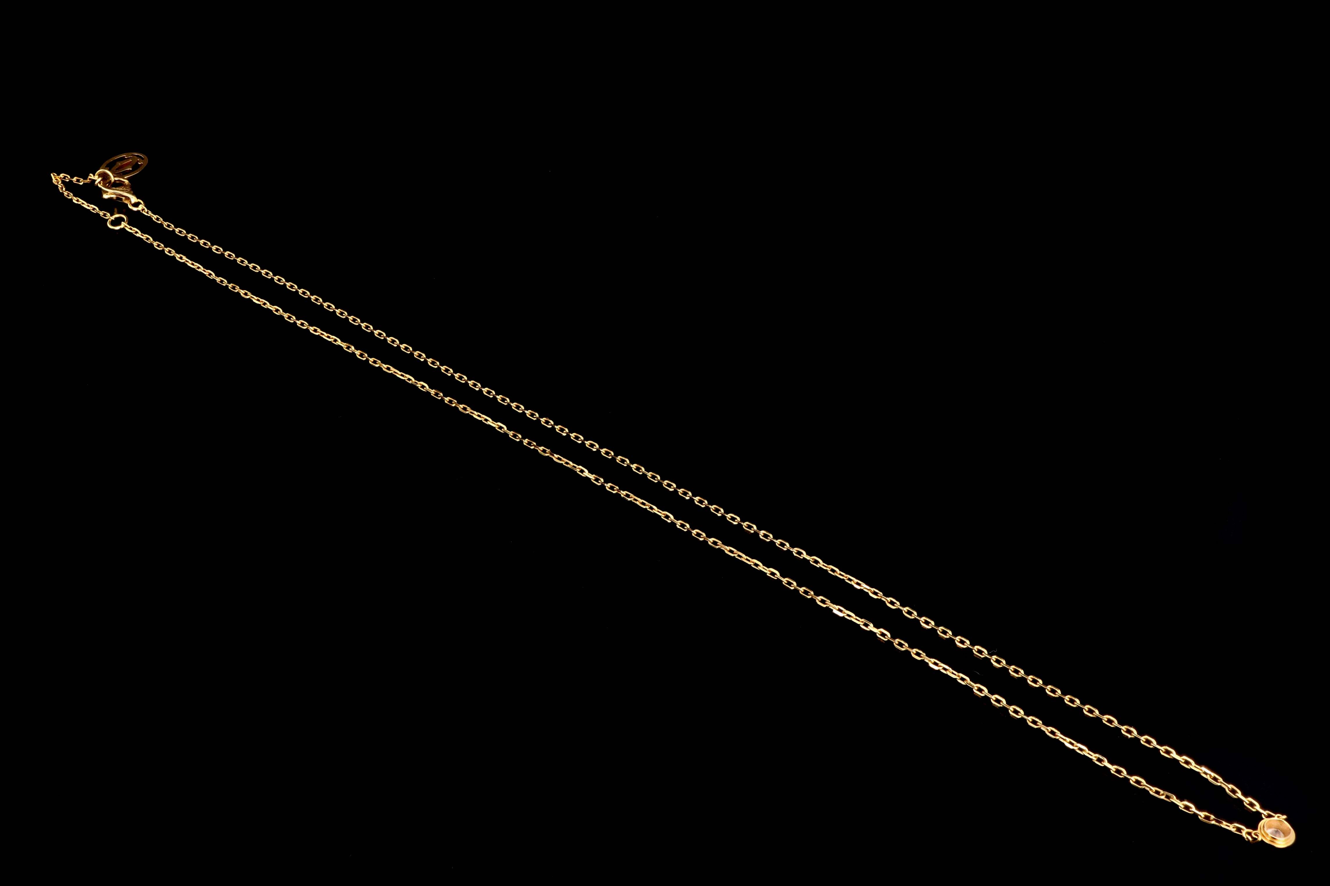Modern Cartier Small Diamants Legers 18K Yellow Gold Diamond Pendant Necklace - Queen May