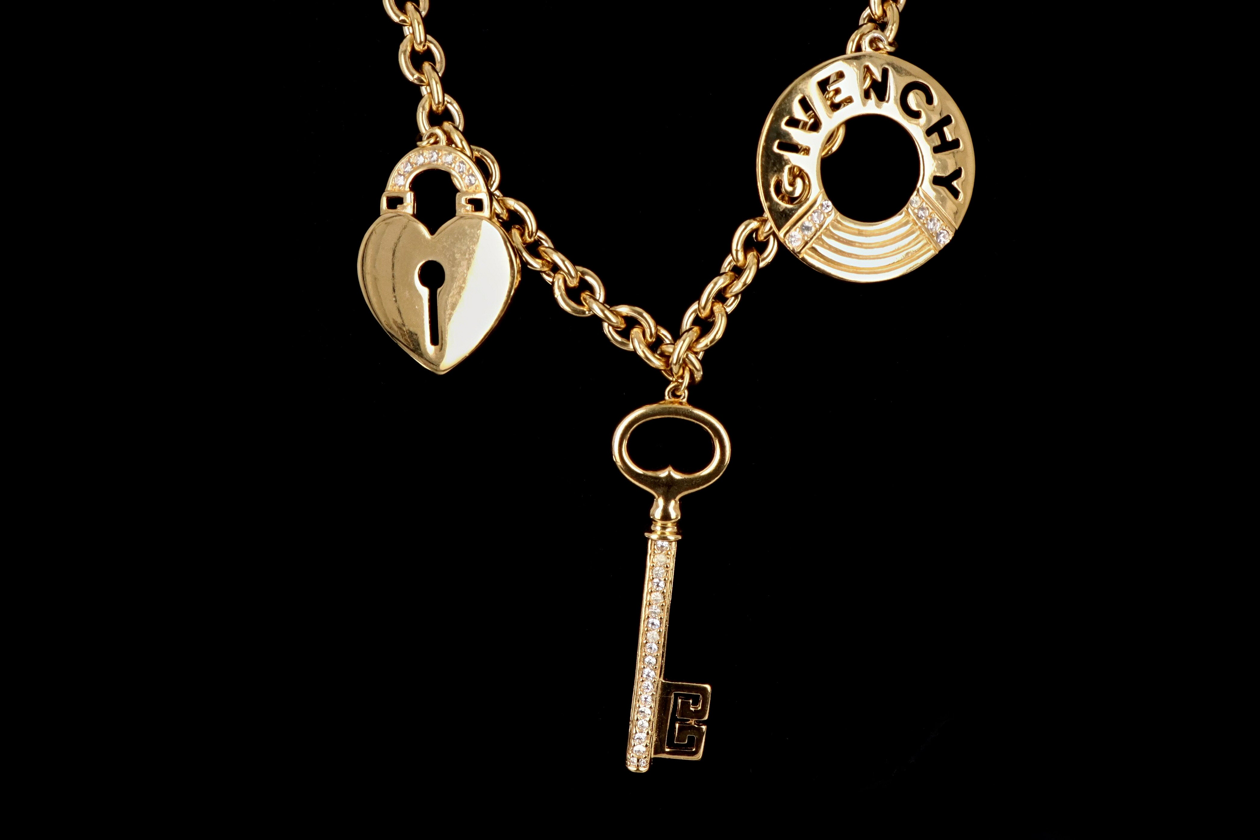 Vintage Givenchy Rare Gold Plated Long Chunky Necklace - Queen May